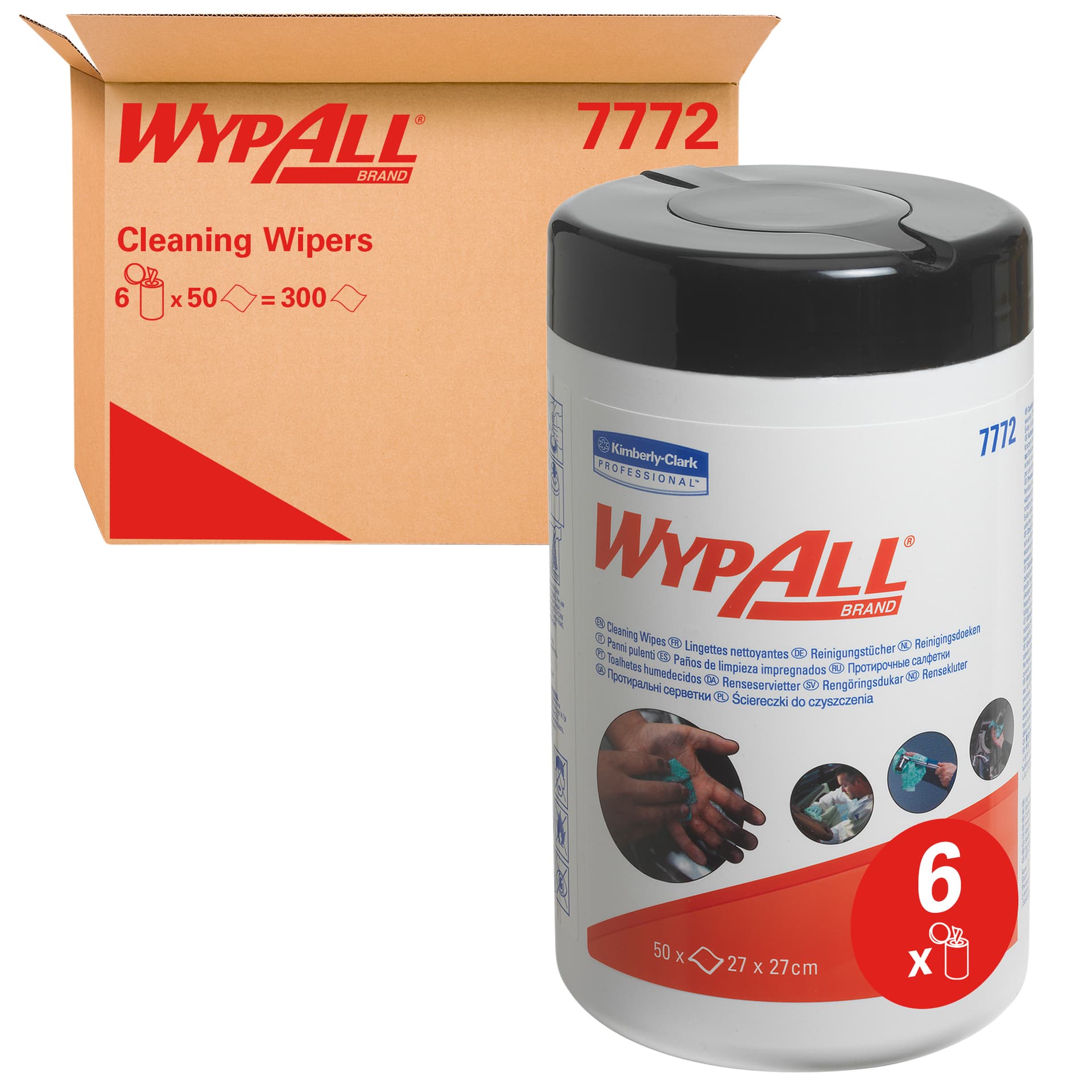 Reinigingsdoek WypAll PowerClean bus 1-laags 6x50 vel groen 7772