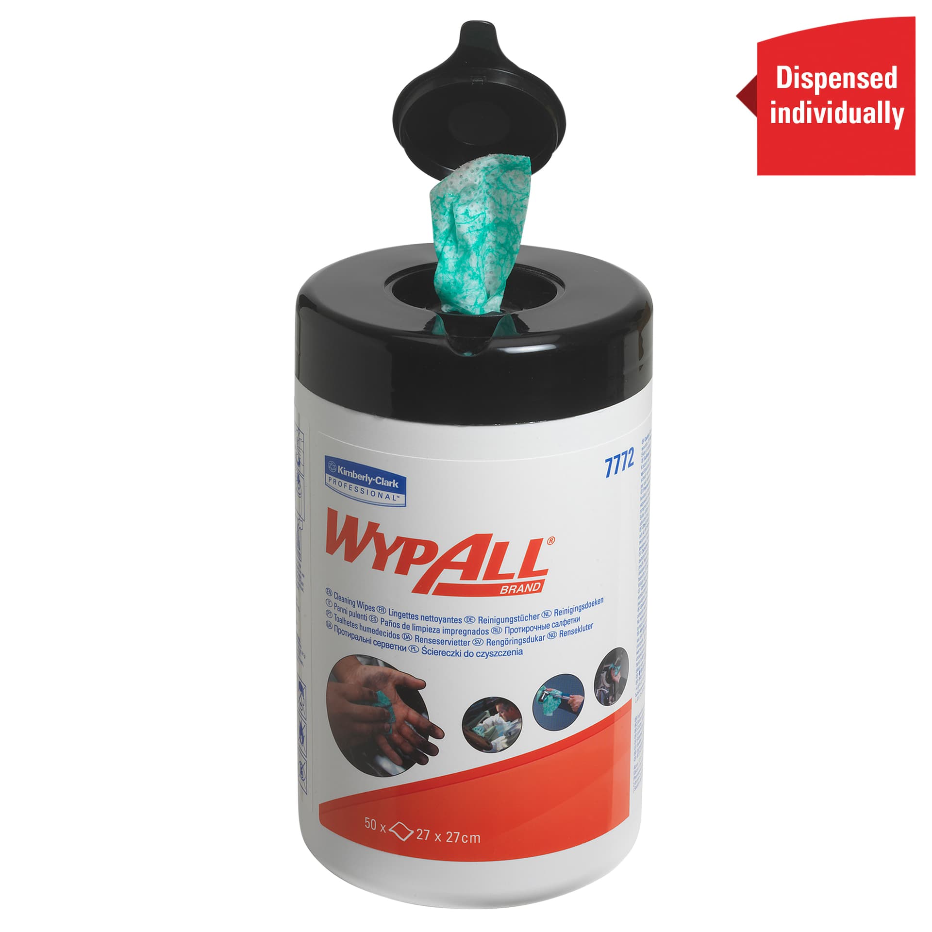 Reinigingsdoek WypAll PowerClean bus 1-laags 6x50 vel groen 7772 4