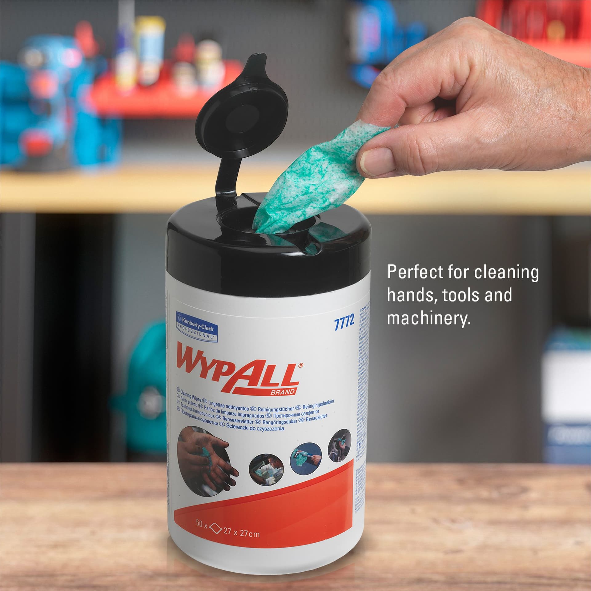 Reinigingsdoek WypAll PowerClean bus 1-laags 6x50 vel groen 7772 6