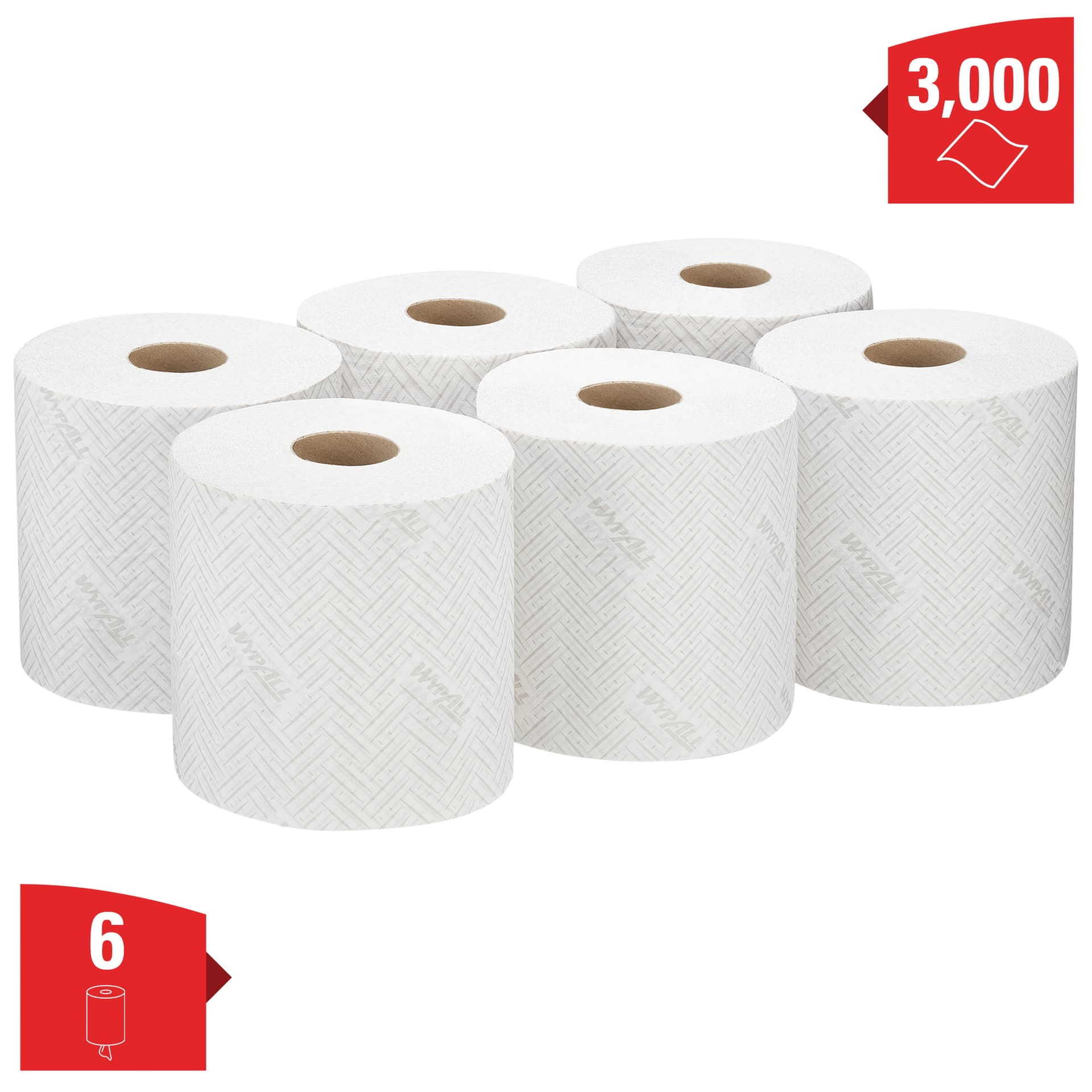 Poetspapier WypAll L10 GeneralClean 1-laags 500 vel wit 7406 2