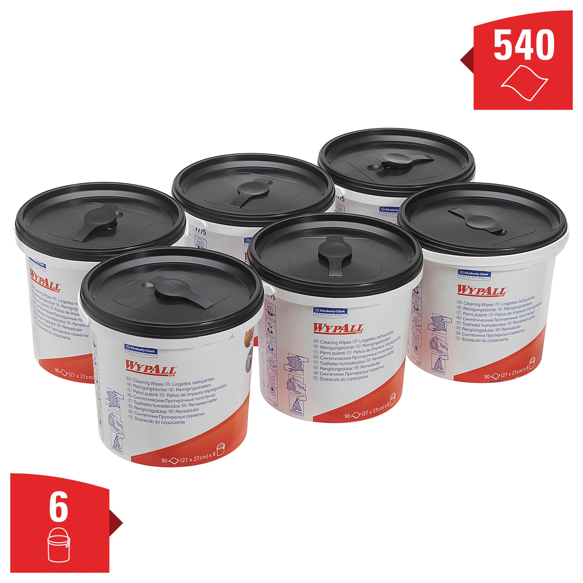 Reinigingsdoek WypAll PowerClean emmer 1-laags 6x90 vel groen 7775 2