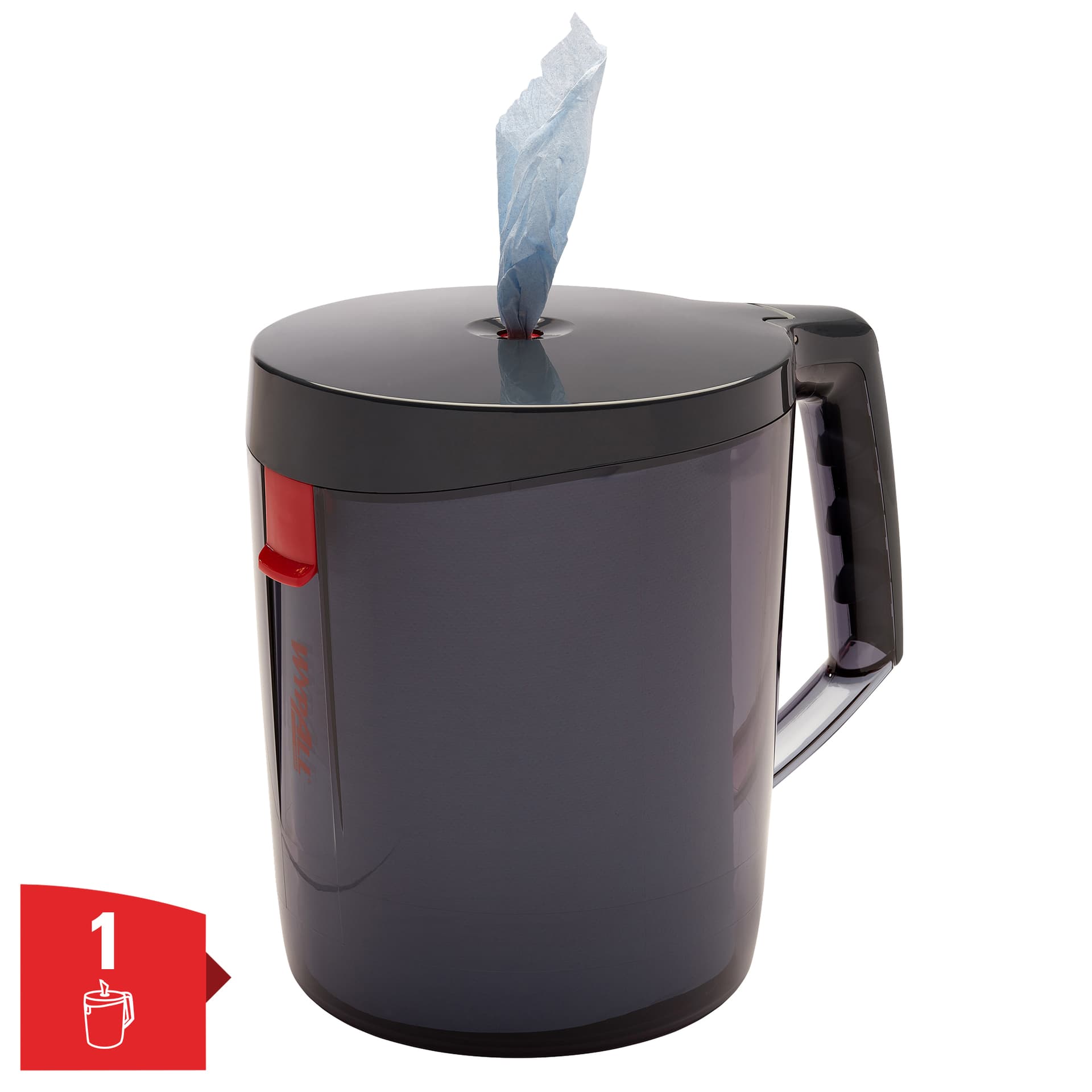 Poetspapierdispenser WypAll L10 Reach draagbare dispenser zwart 6221 2