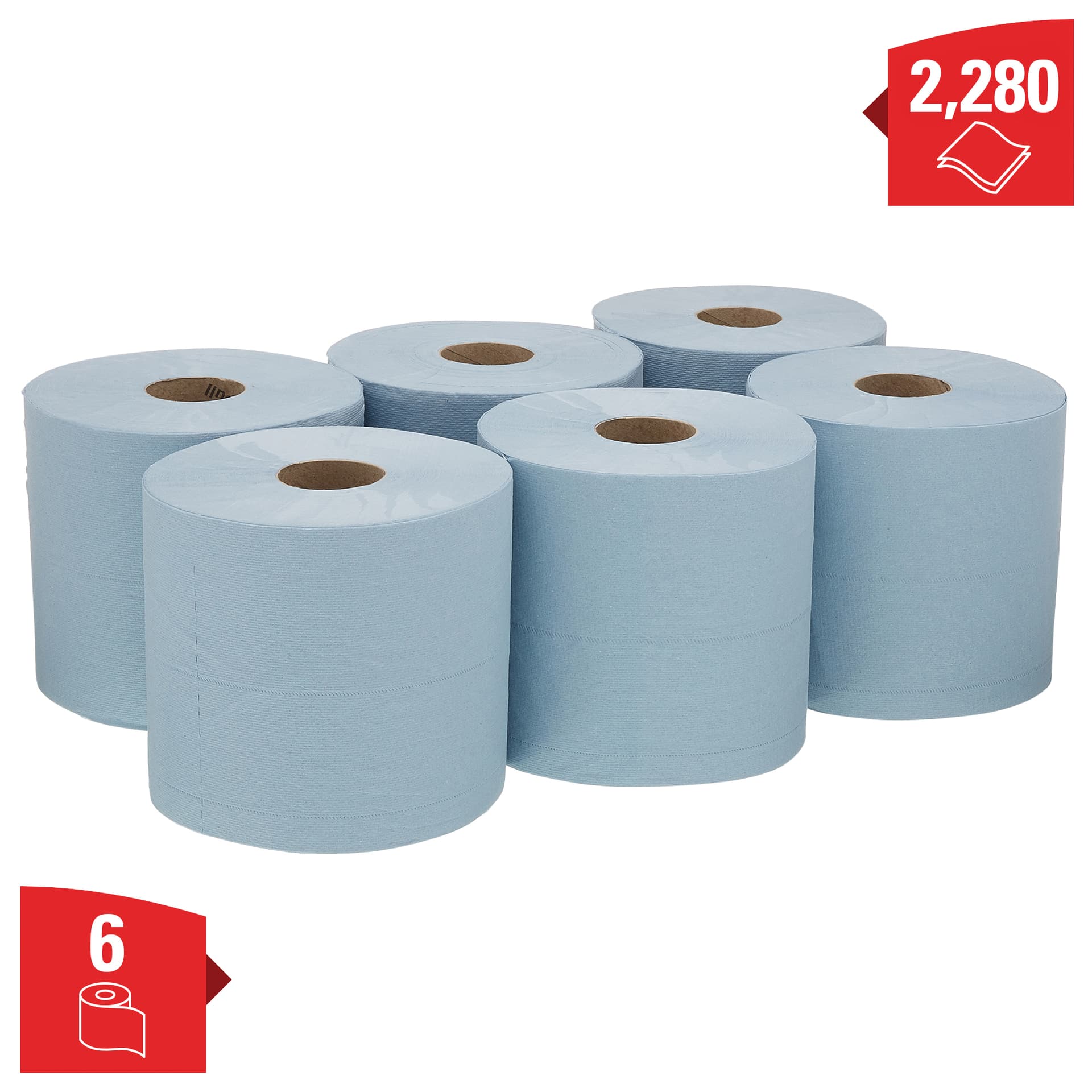 Poetspapier WypAll L20 GeneralClean 2-laags 336 vel blauw 7302 2