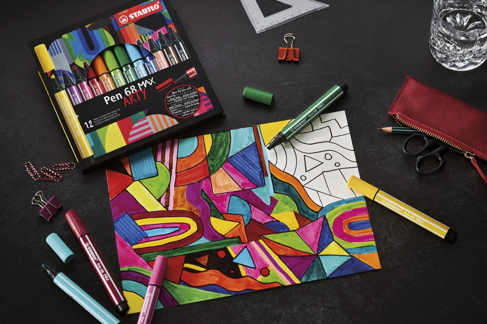 Viltstift STABILO Pen 68 /12 Max Arty assorti etui à 12 stuks 3