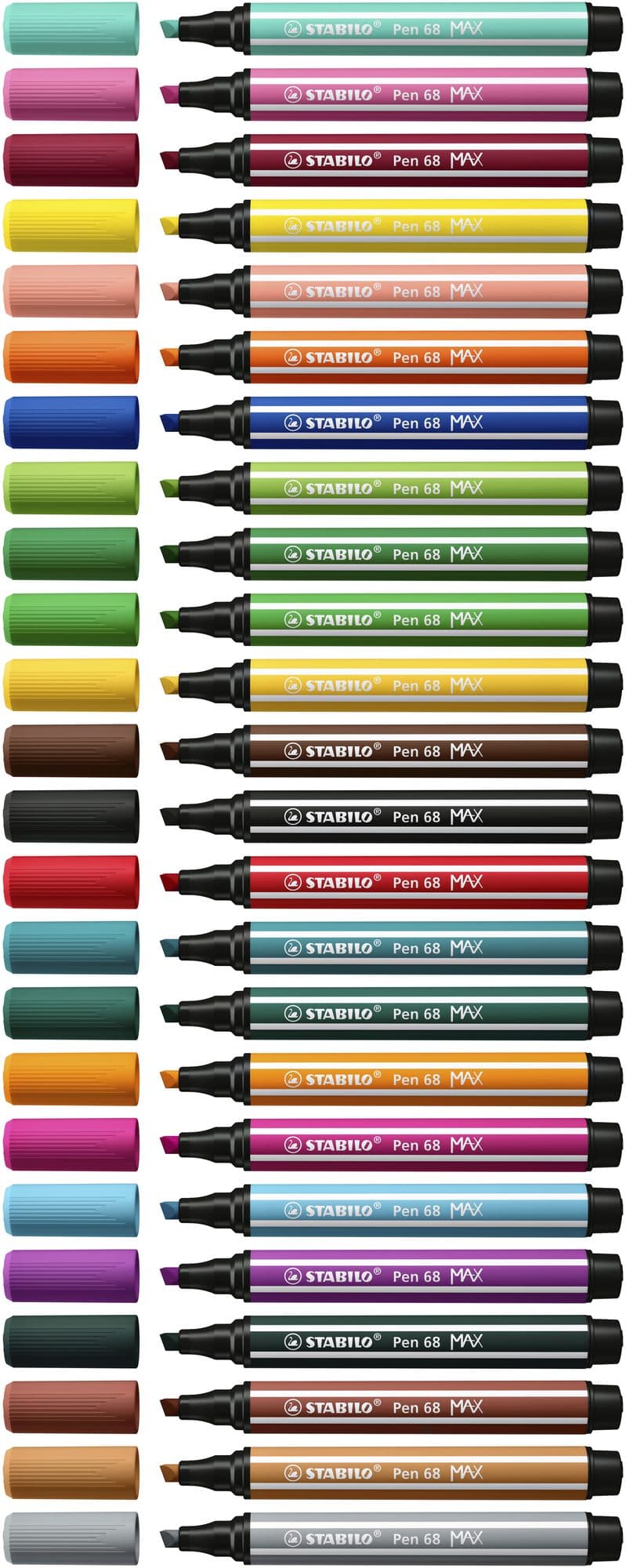 Viltstift STABILO Pen 68 Max Arty assorti etui à 24 stuks 2
