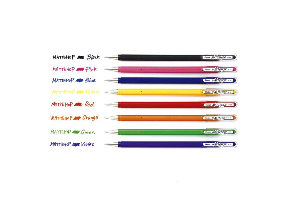 Gelschrijver Pentel K110 Mattehop medium zwart 2