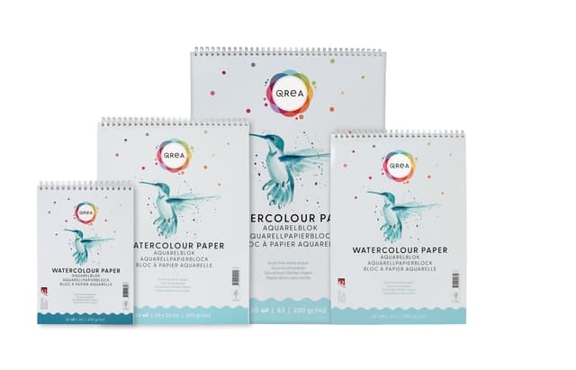 Aquarelblok Qrea 24x32 20 vel 200gr spiraal 2