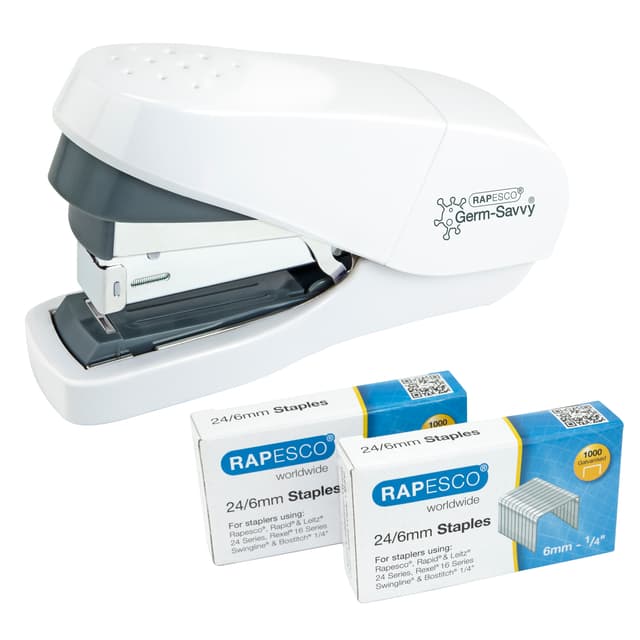 Nietmachine Rapesco Germ-Savvy Less Effort Eco antibacterieel wit