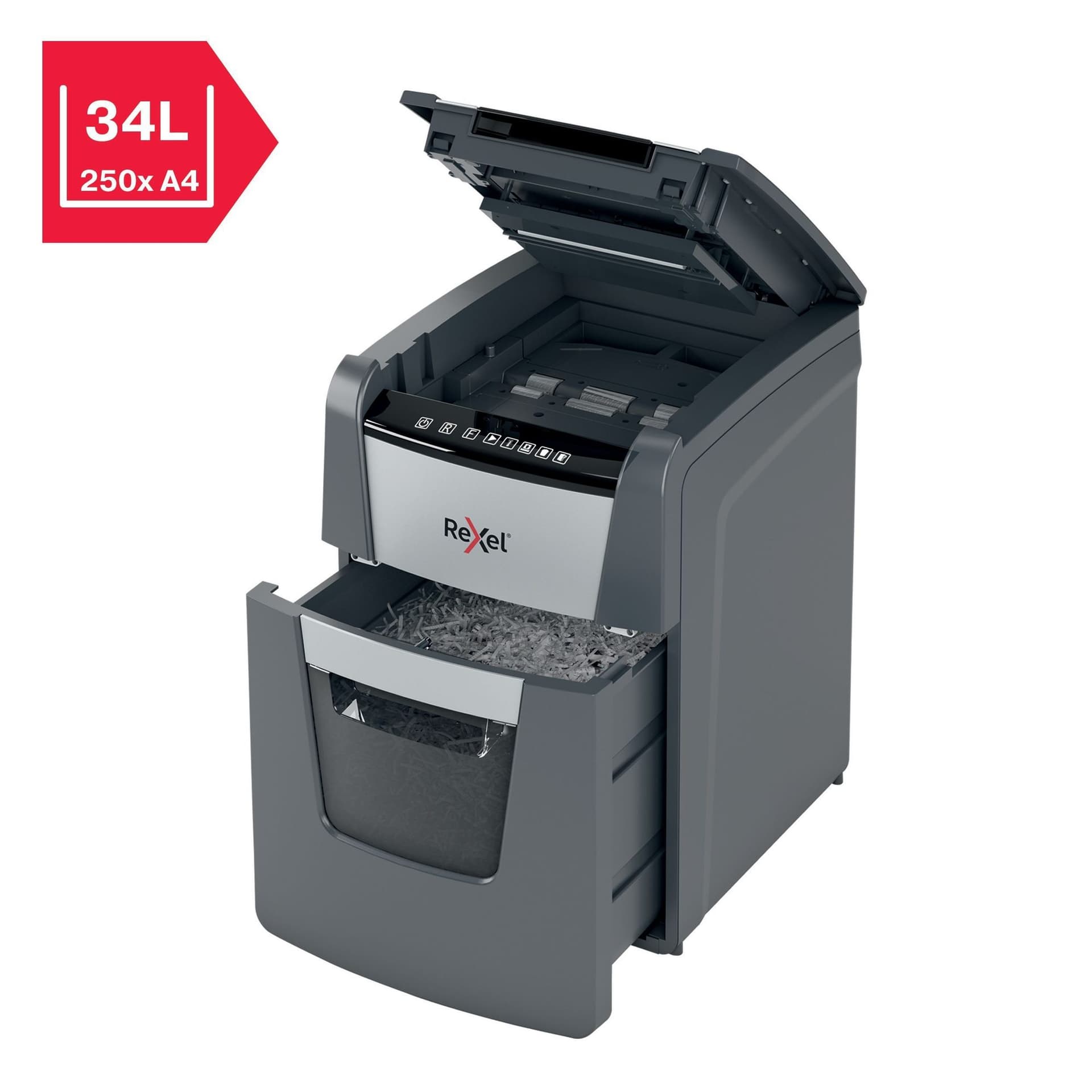 Papiervernietiger Rexel Optimum Auto+ 90X snippers 4x28mm 8