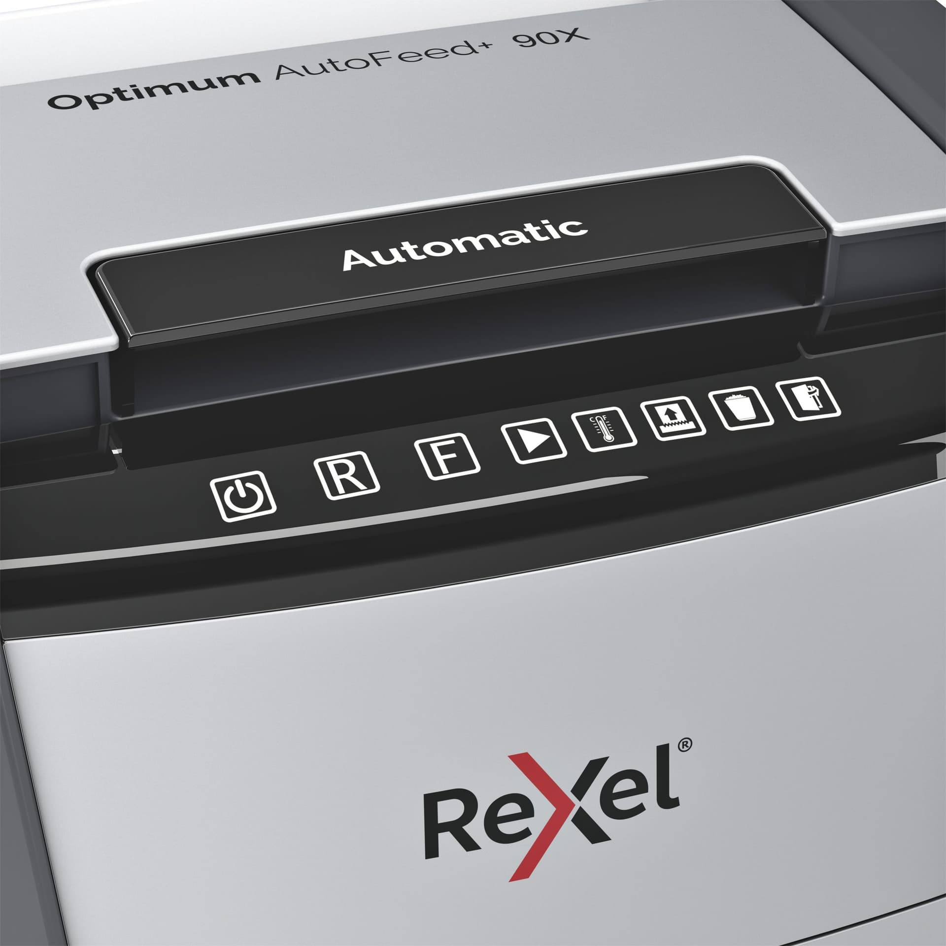 Papiervernietiger Rexel Optimum Auto+ 90X snippers 4x28mm 5