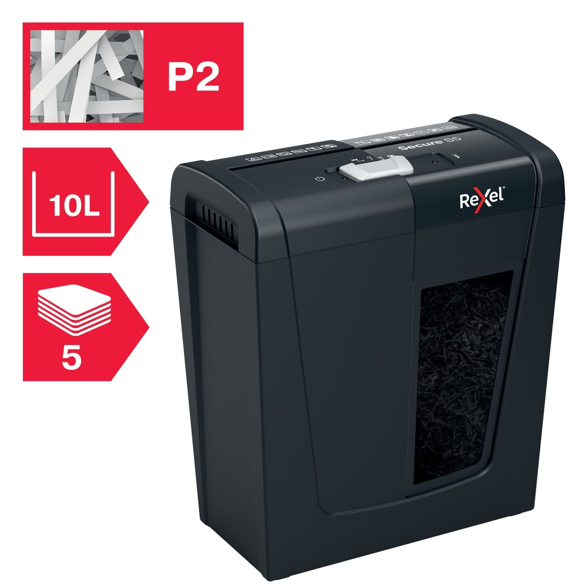 Papiervernietiger Rexel Secure S5 stroken 6mm 7