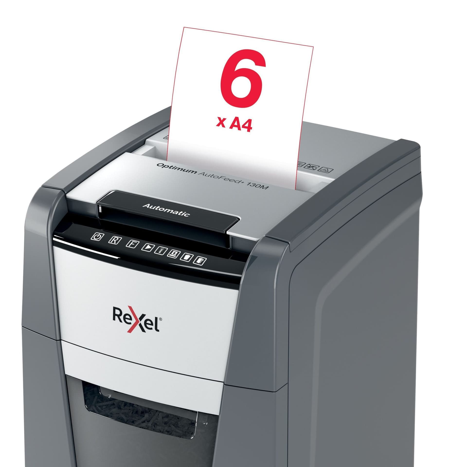Papiervernietiger Rexel Optimum Auto+ 130M snippers 2x15mm 8