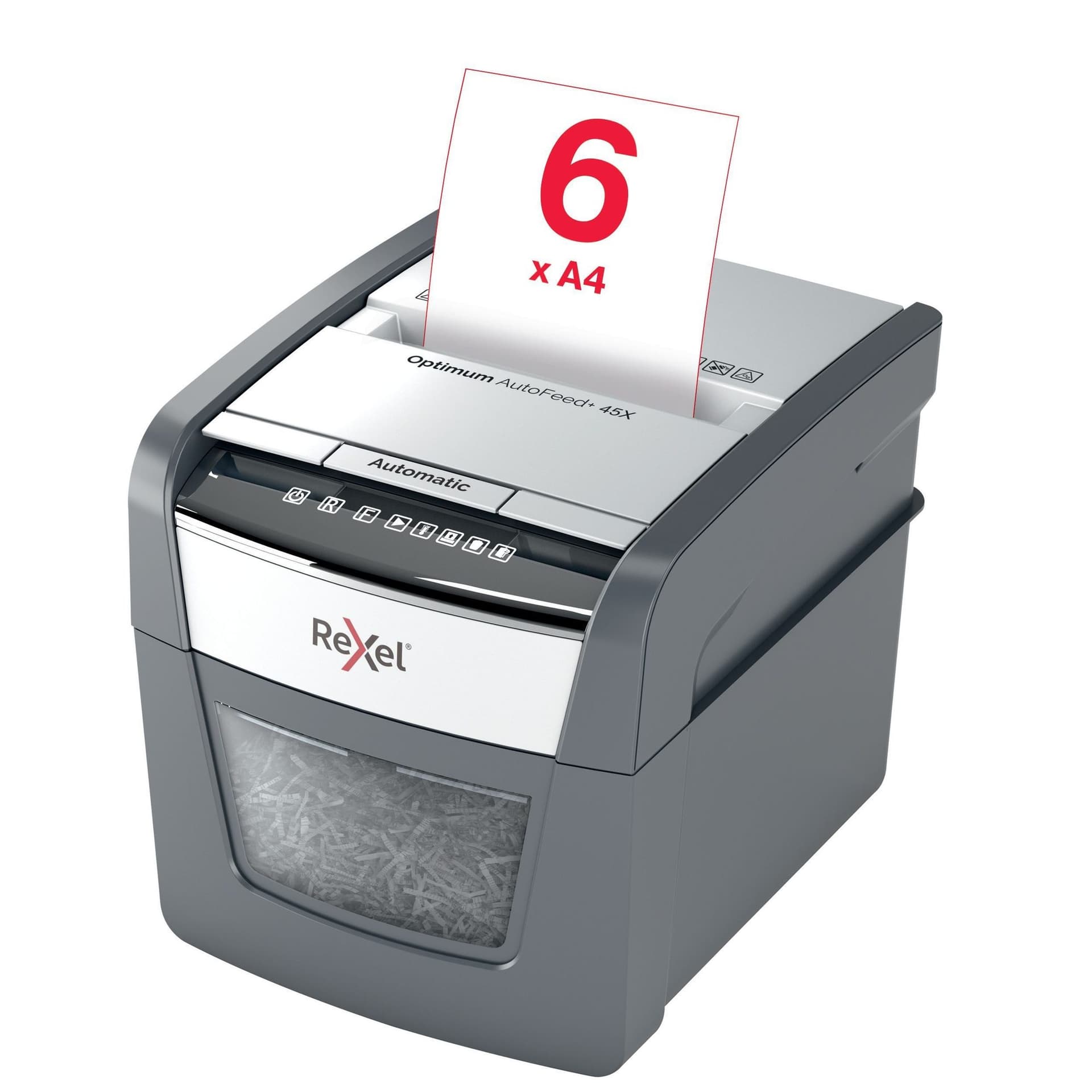 Papiervernietiger Rexel Optimum Auto+ 45X snippers 4x28mm 9