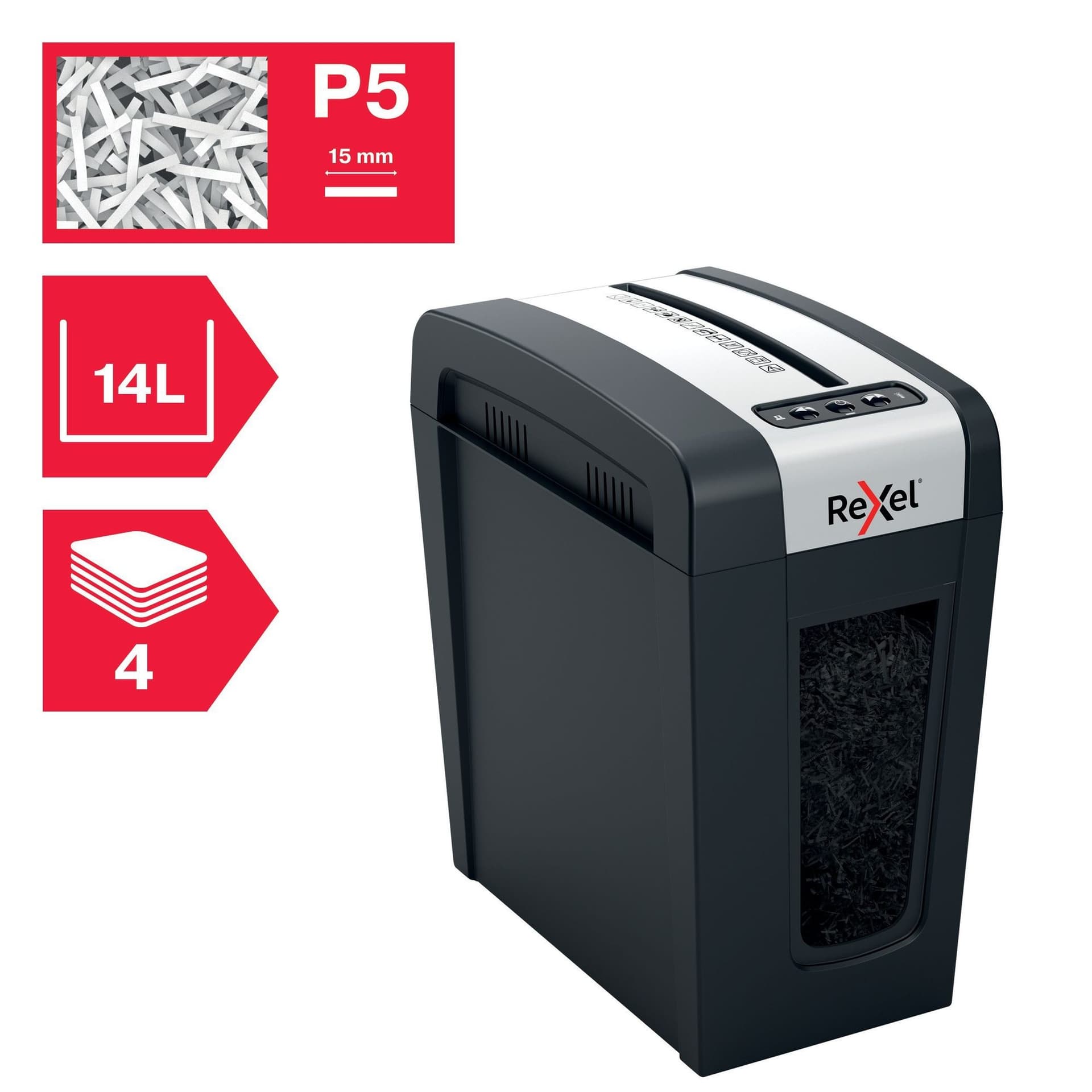 Papiervernietiger Rexel Secure MC4-SL snippers 2x15mm 7