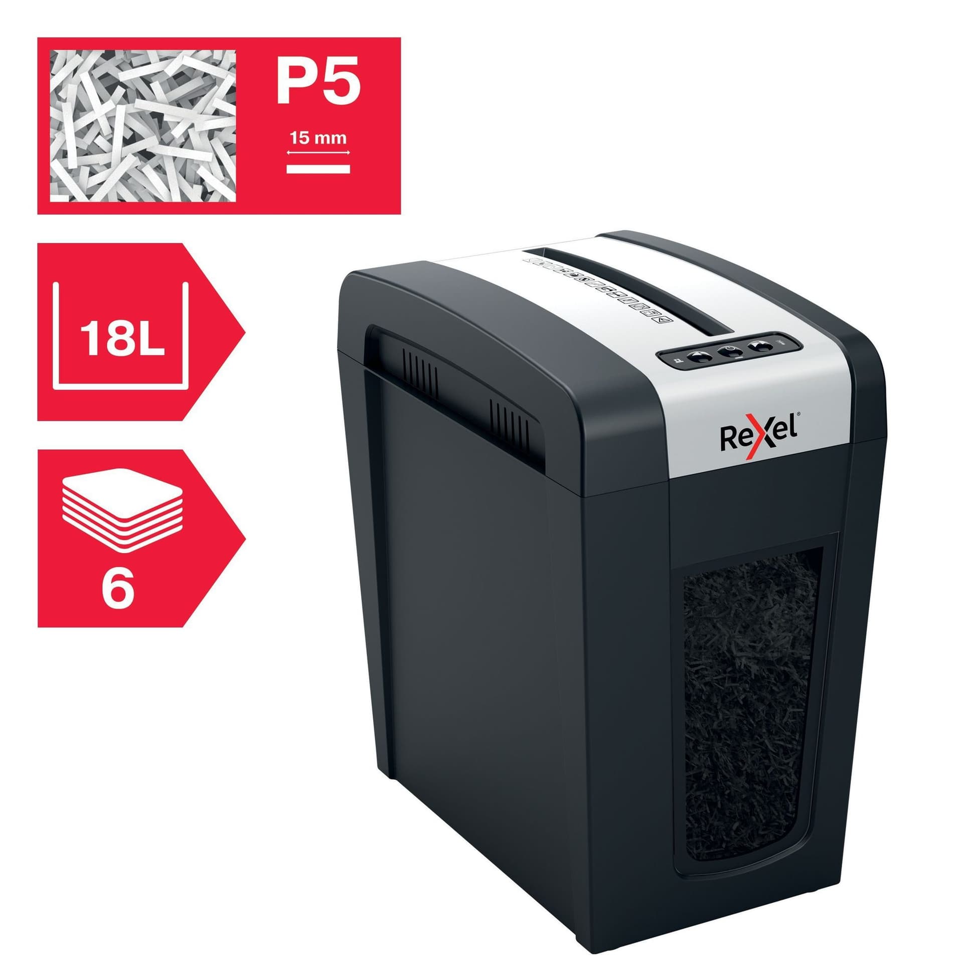 Papiervernietiger Rexel Secure MC6-SL snippers 2x15mm 7