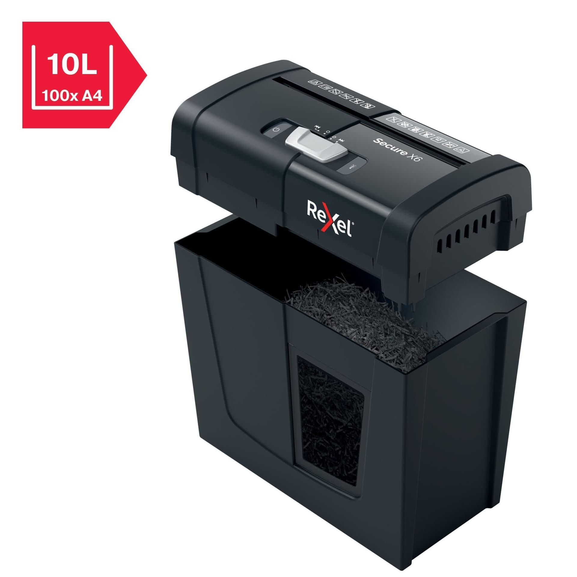 Papiervernietiger Rexel Secure X6 snippers 4x40mm 9