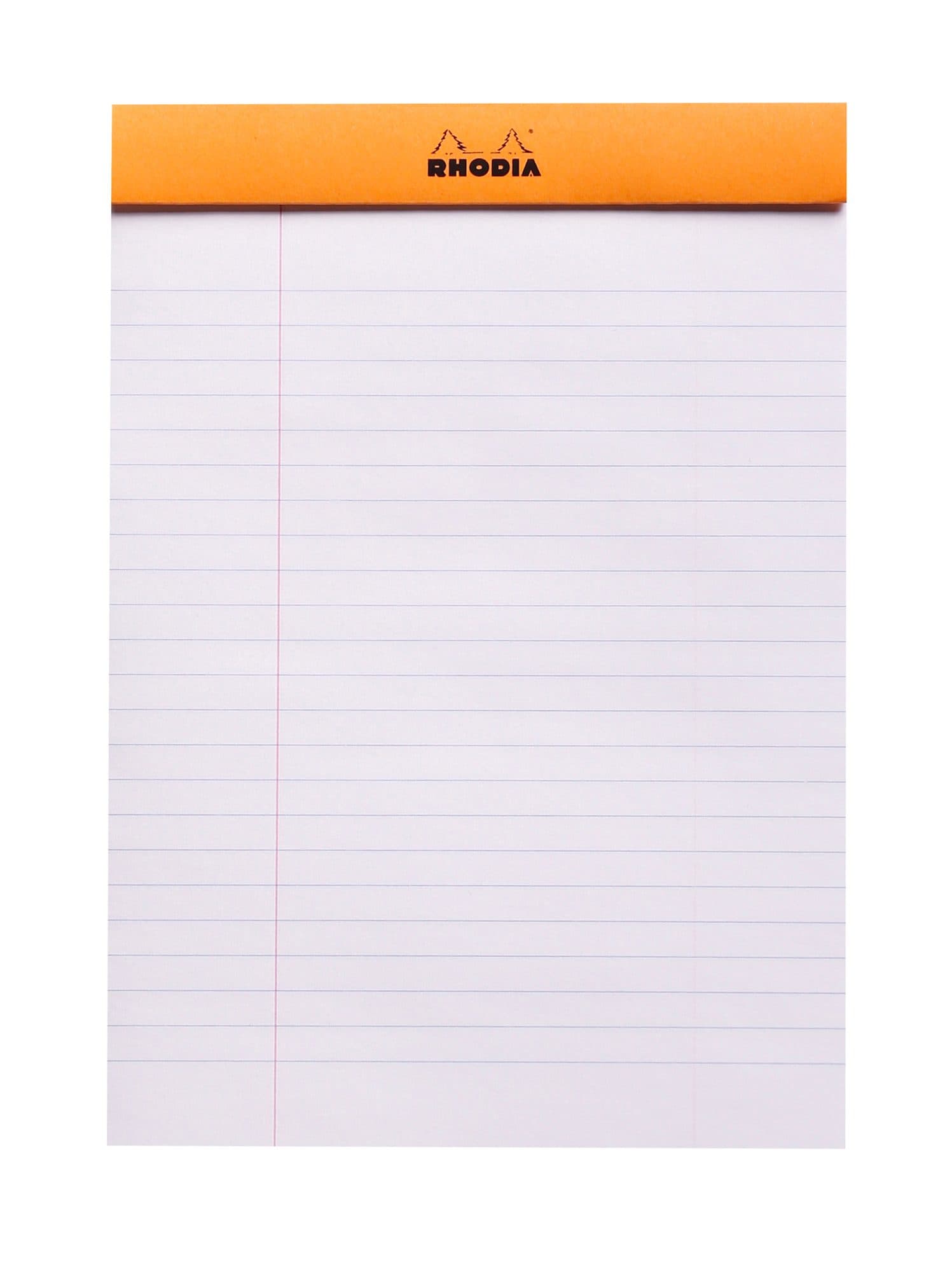 Schrijfblok Rhodia A5 lijn 80 vel 80gr met kantlijn oranje 2