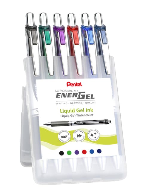 Gelschrijver Pentel BL77 Energel medium assorti 6 stuks 2