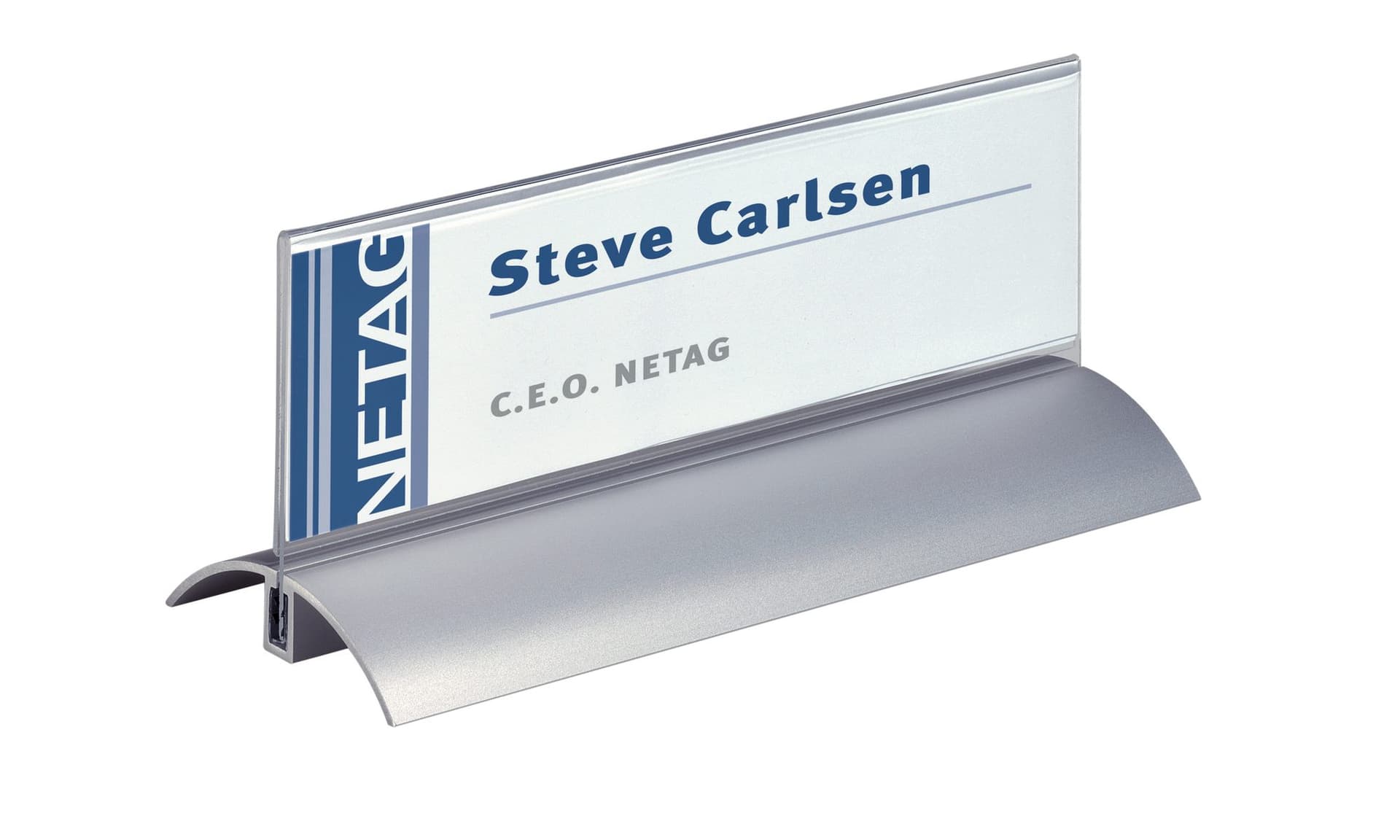 Tafelnaambord Durable Presenter De Luxe 61x210mm 2 stuks 2