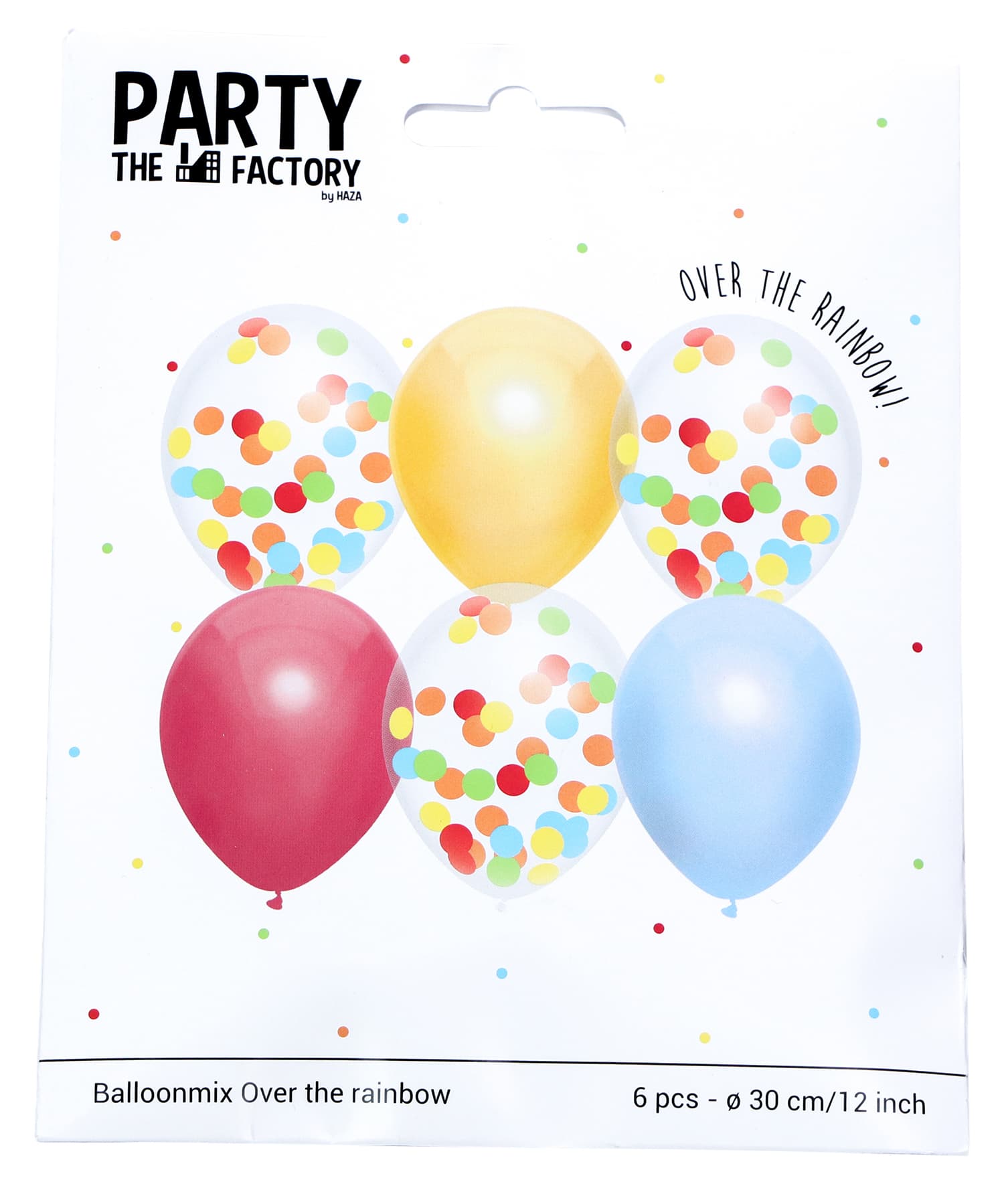 Ballonnen Haza Over The Rainbow 30cm 6 stuks assorti 2