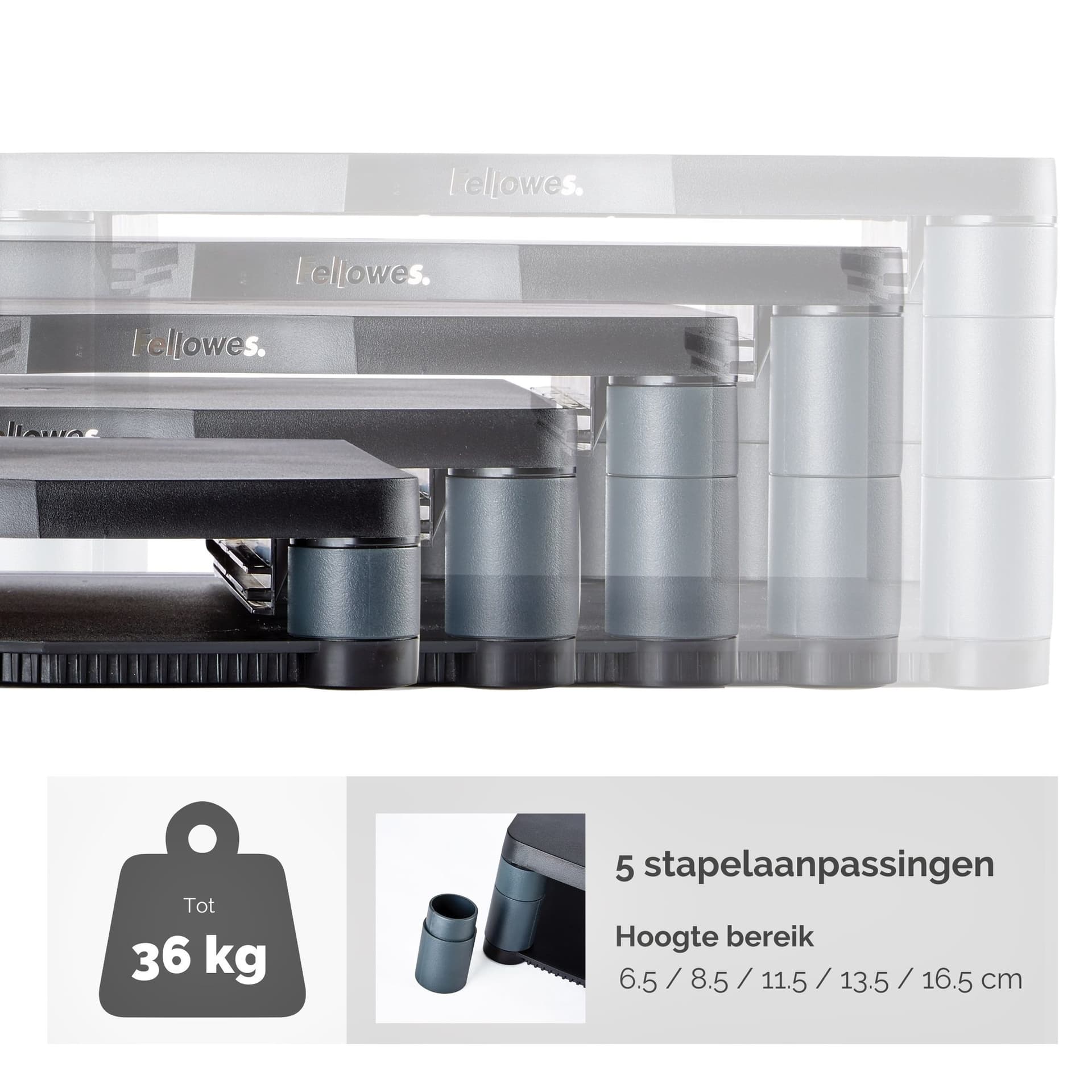 Monitorstandaard Fellowes Premium grafiet 5