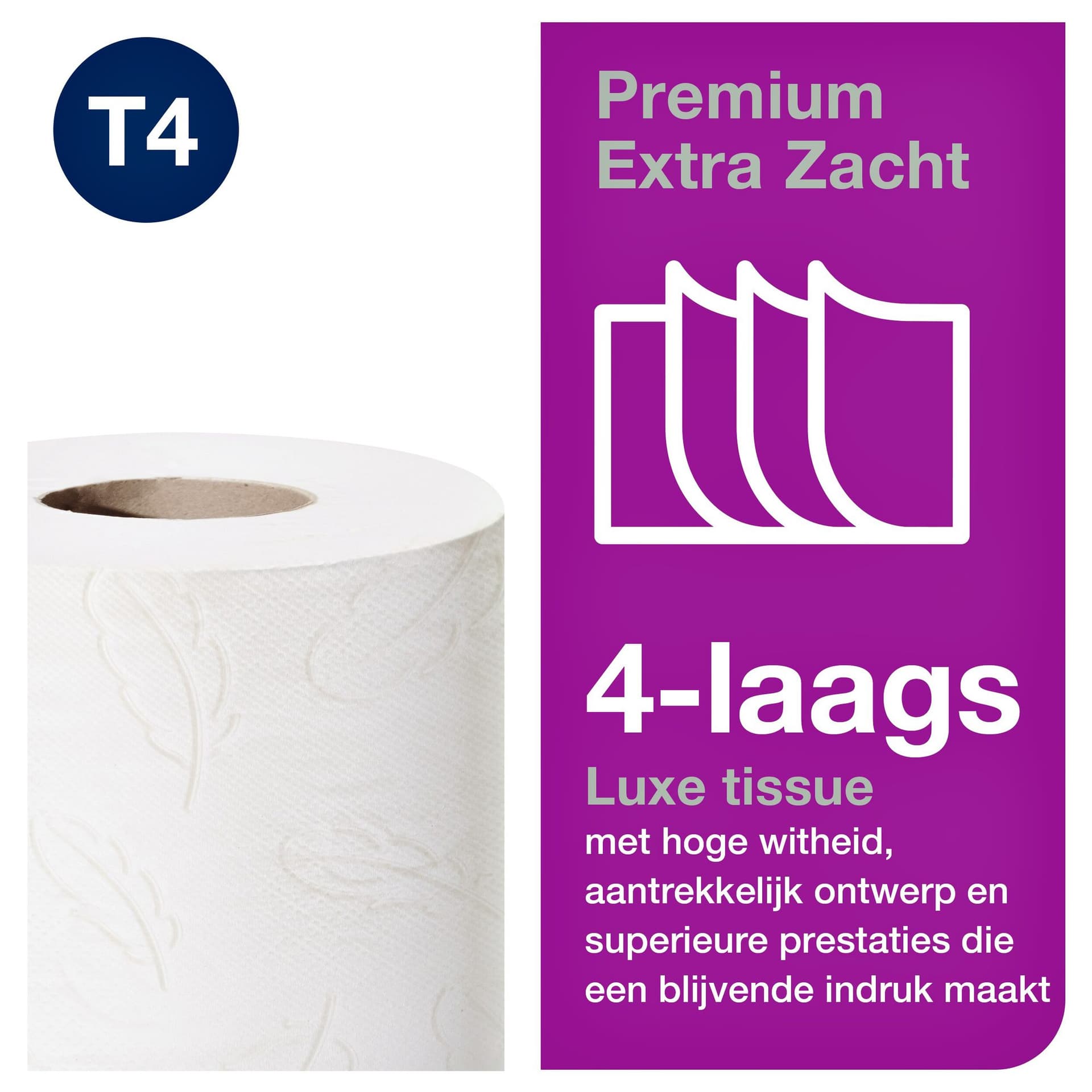 Toiletpapier Tork T4 Premium 4-laags 150 vel wit 110406 2