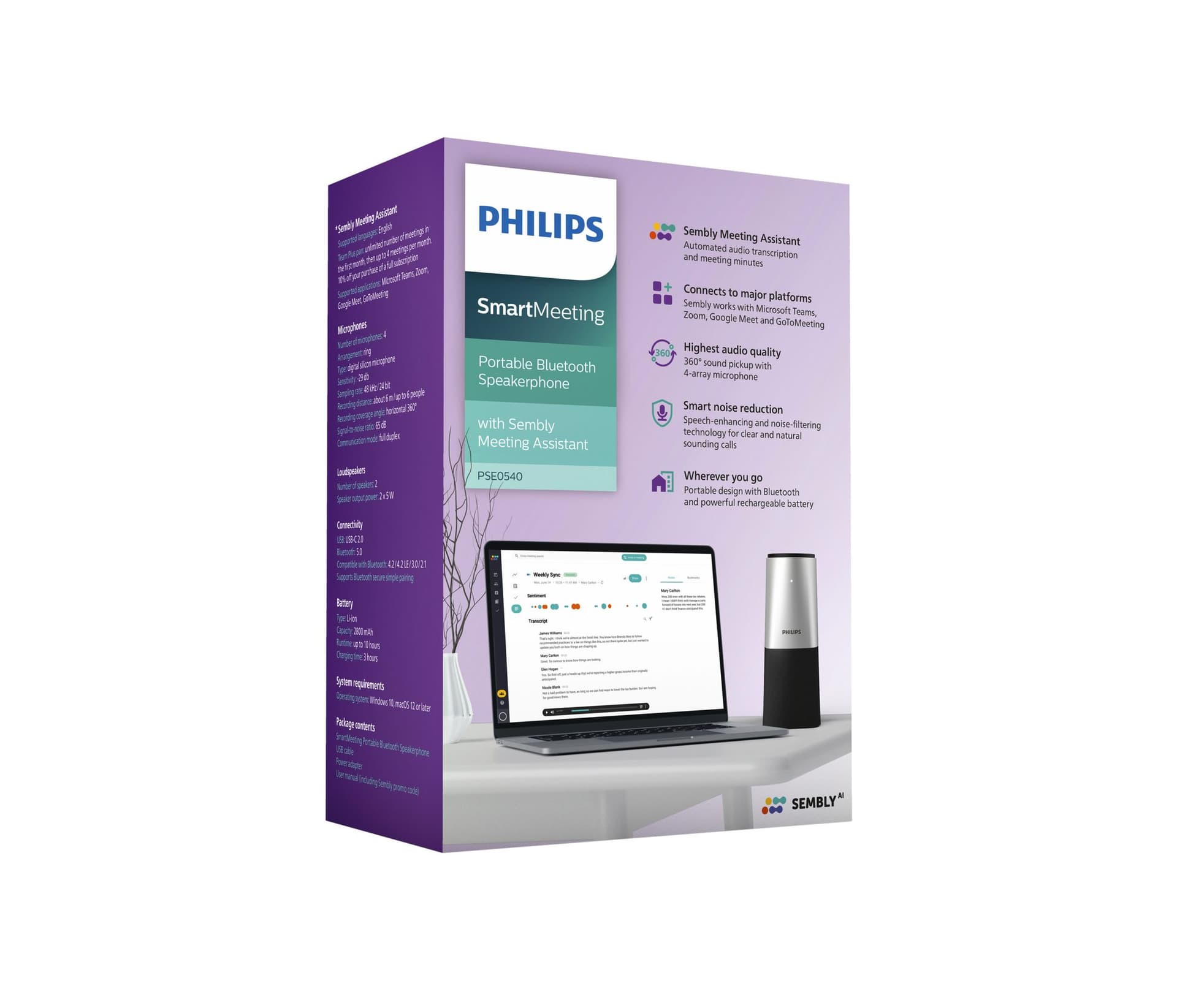 Draagbare vergadermicrofoon Philips SmartMeeting 5