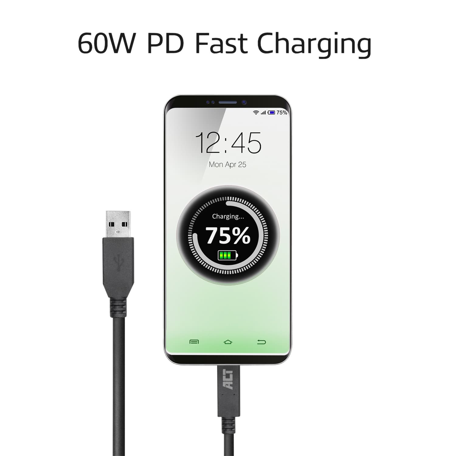 Kabel ACT USB A 3.2 naar USB-C 2 meter 5