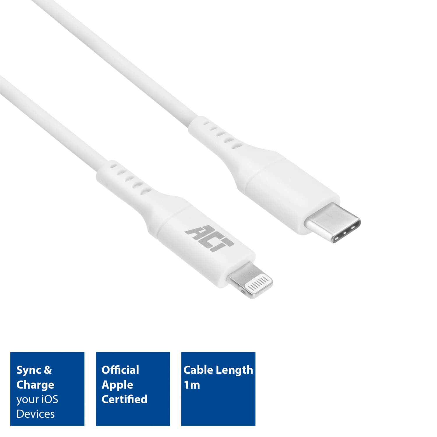 Kabel ACT USB-C naar Lightning laad -en data 1 meter 3