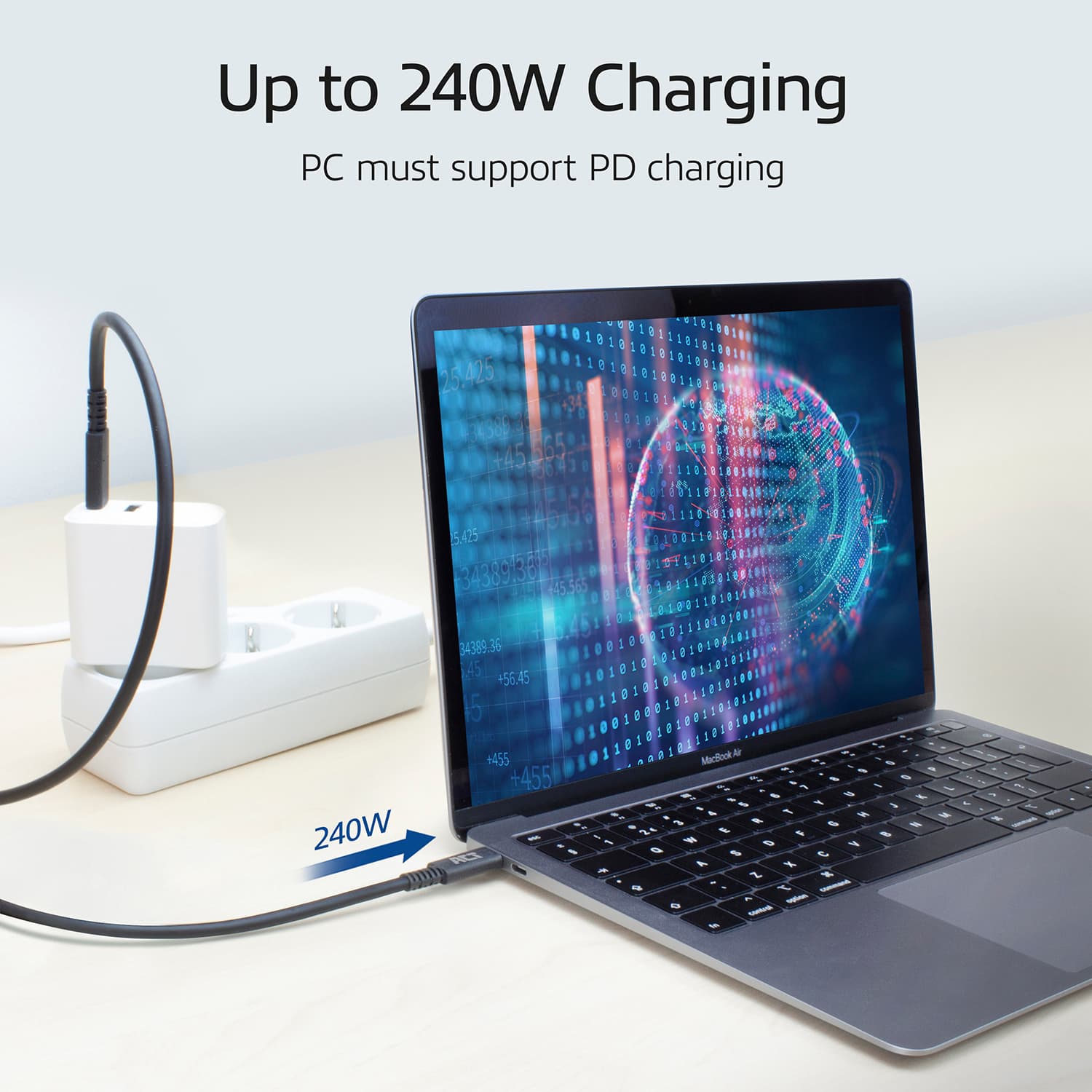 Kabel ACT USB-C USB 4 20Gbps Thunderbolt3 1 meter 10