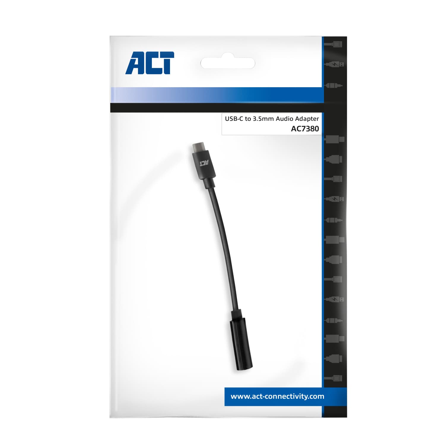 Adapter ACT USB-C naar 3.5mm audio jack 0.1 meter 2
