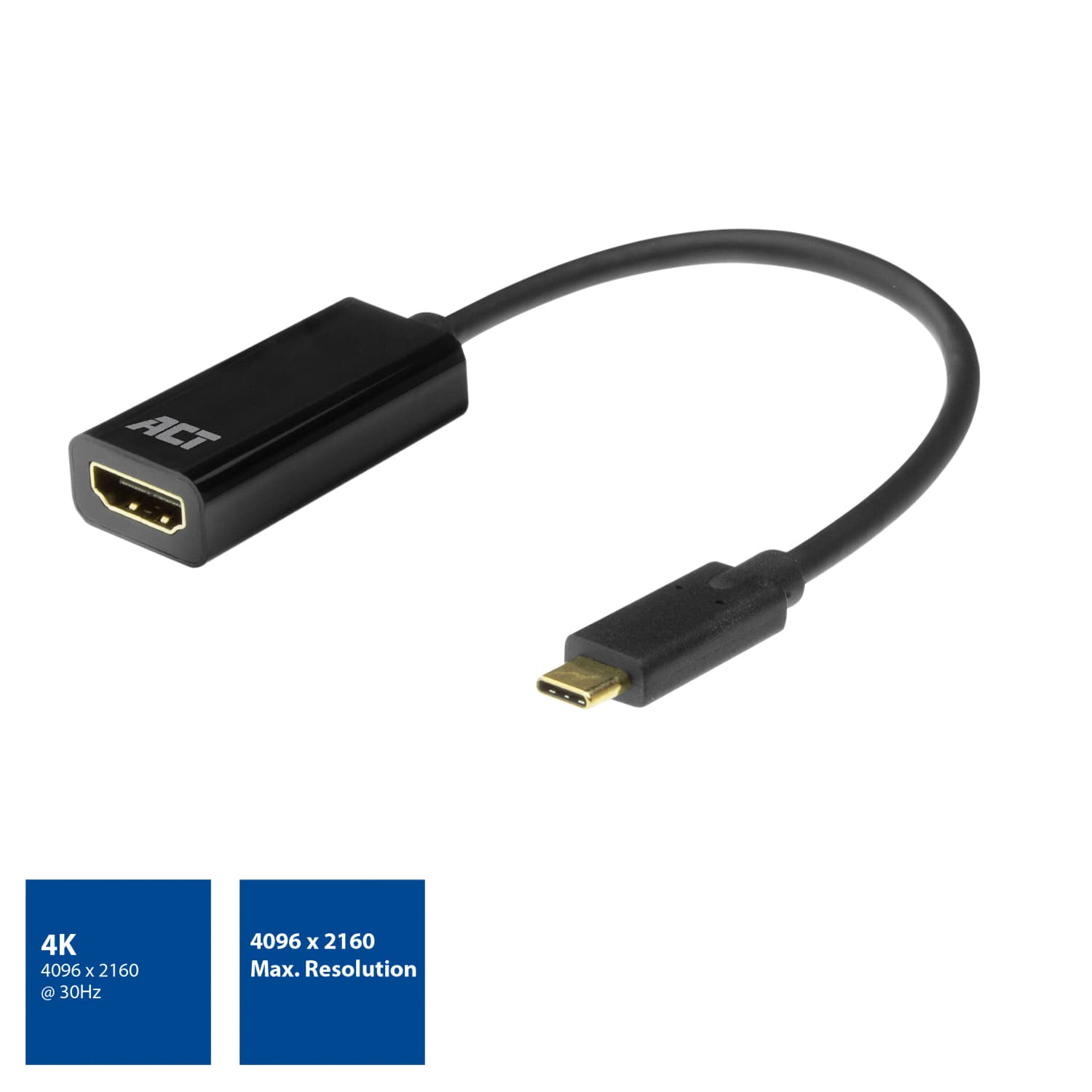 Adapter ACT USB-C naar HDMI 4K 30Hz 0.15 meter 3