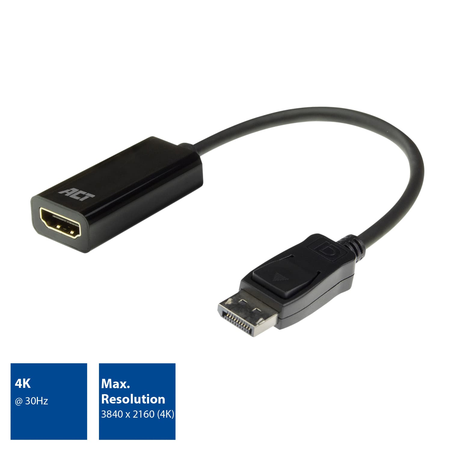 Adapter ACT DisplayPort naar HDMI 4K 0.15 meter 3