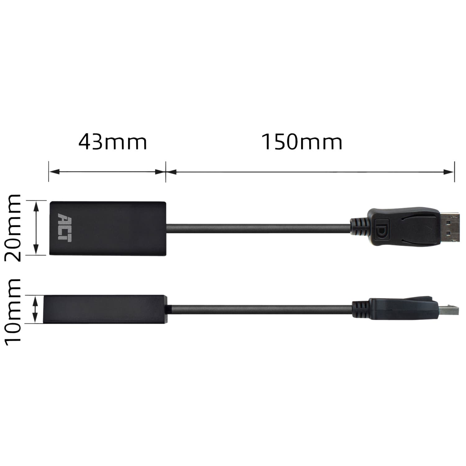 Adapter ACT DisplayPort naar HDMI 4K 0.15 meter 4