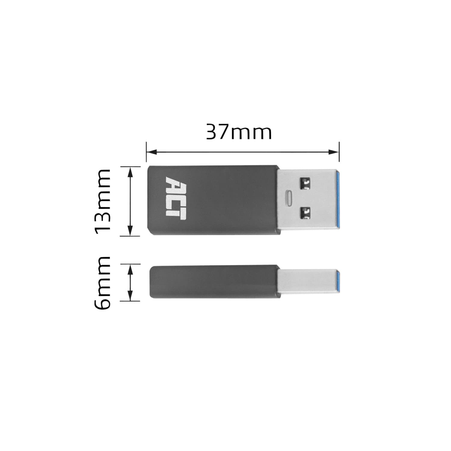Adapter ACT USB-A naar USB-C USB 3.2 Gen.1 6