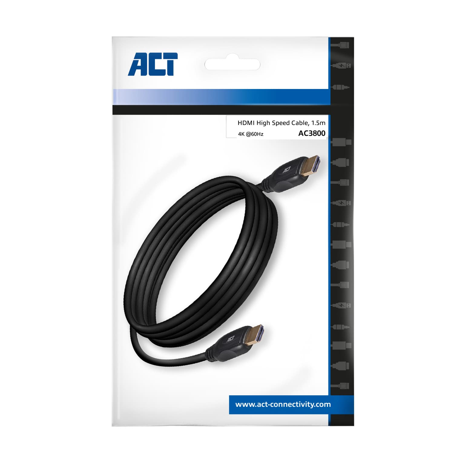 Kabel ACT HDMI High Speed type 1.4 1.5 meter 2