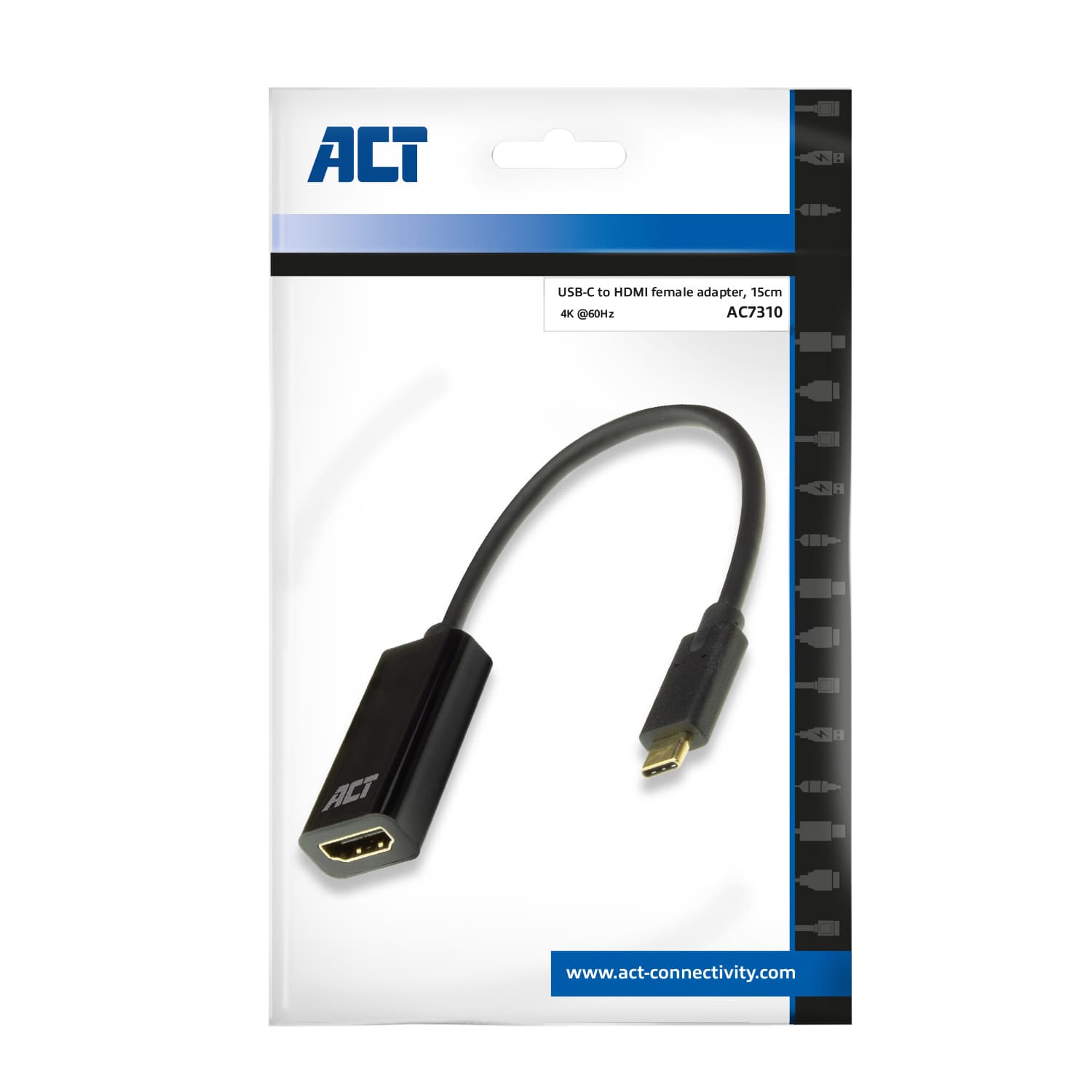 Adapter ACT USB-C naar HDMI 4K 60Hz 0.15 meter 2