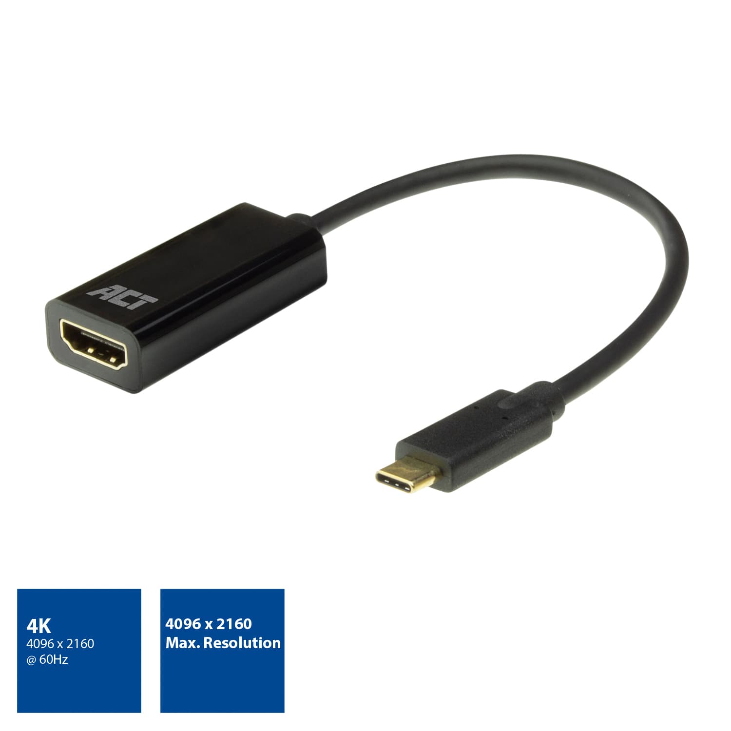 Adapter ACT USB-C naar HDMI 4K 60Hz 0.15 meter 3