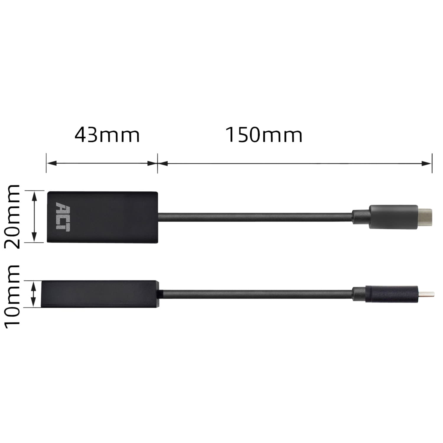 Adapter ACT USB-C naar HDMI 4K 60Hz 0.15 meter 4