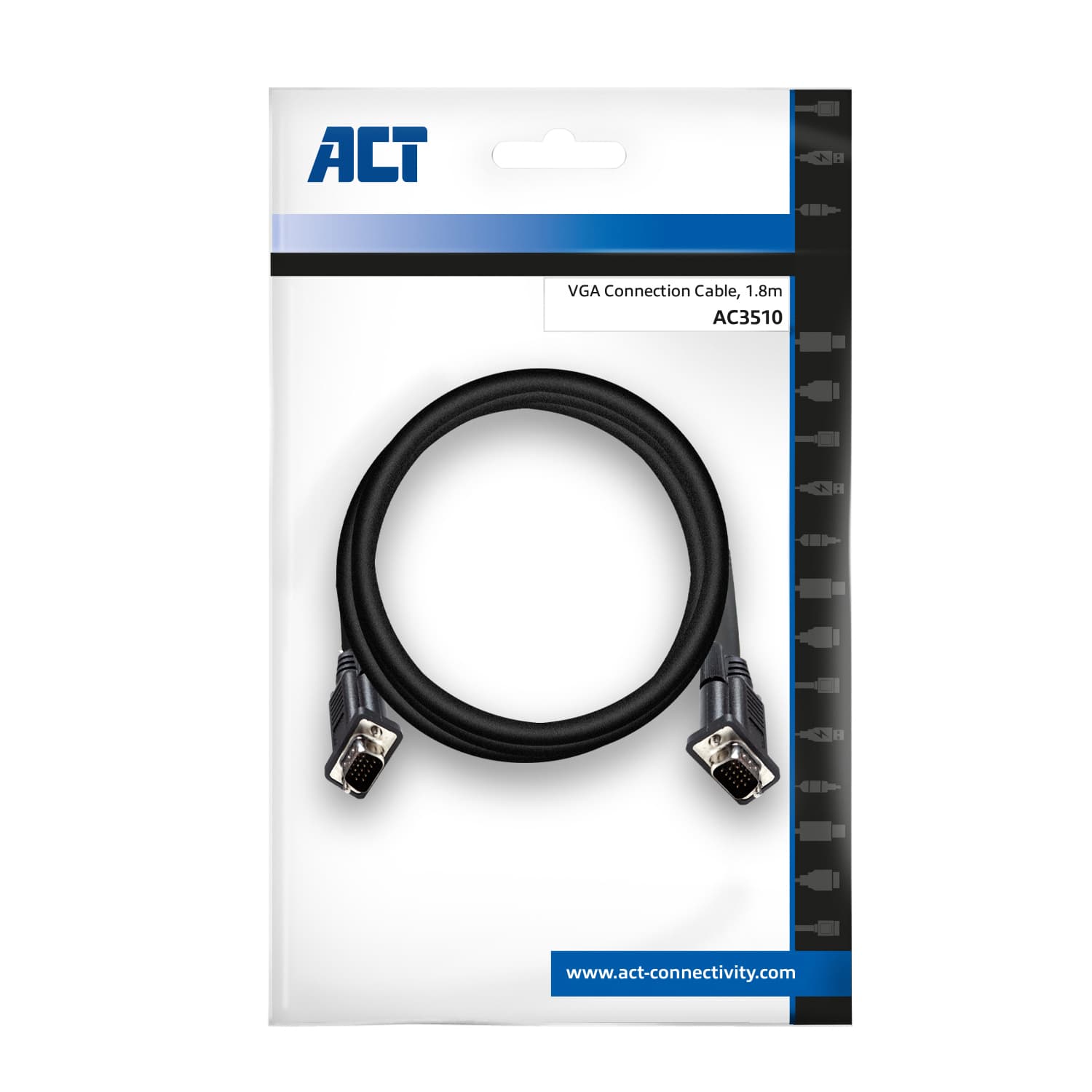 Kabel ACT VGA Monitor 1.8 meter 2