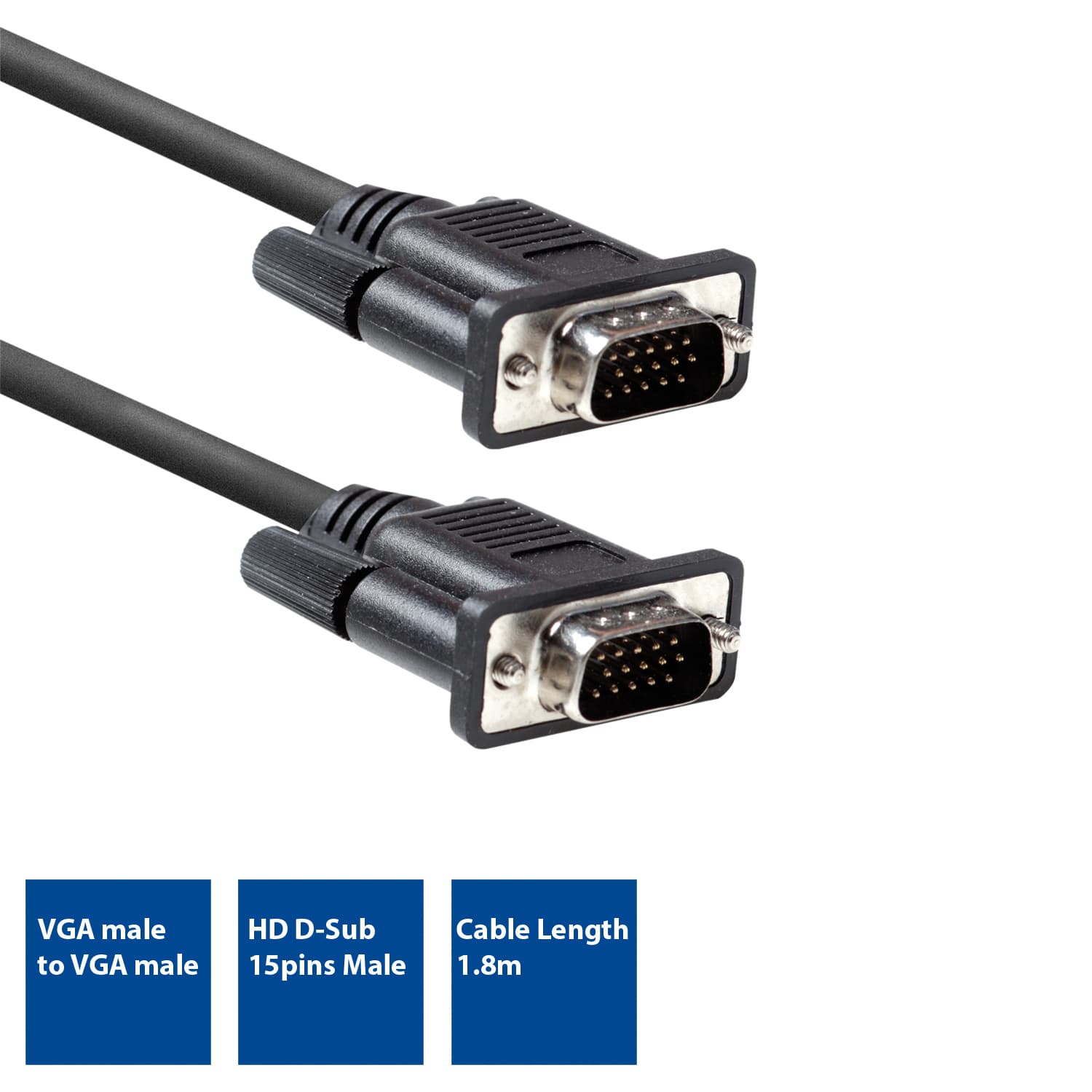 Kabel ACT VGA Monitor 1.8 meter 3