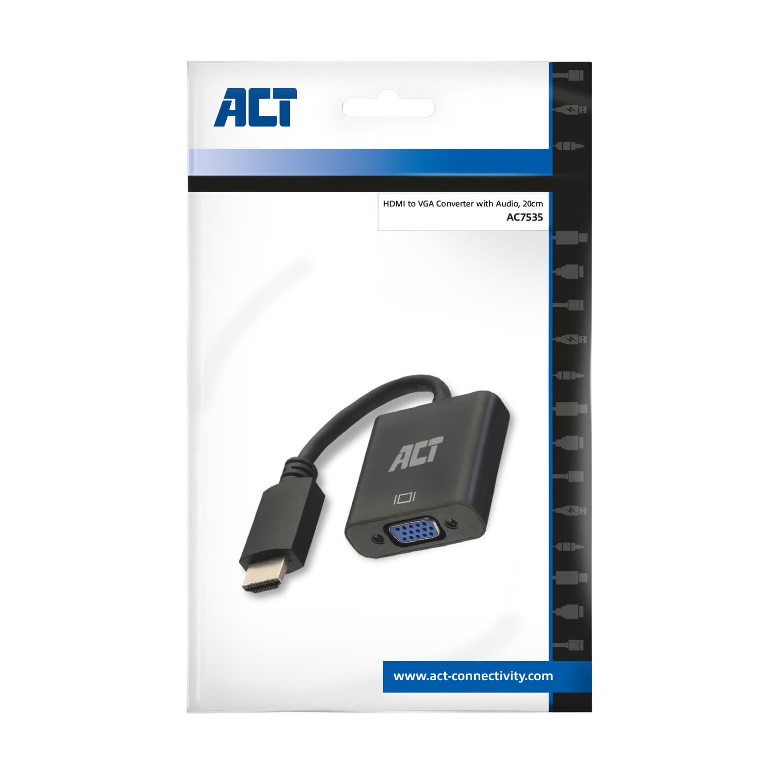 Adapter ACT HDMI naar VGA met audio 0.15 meter 2