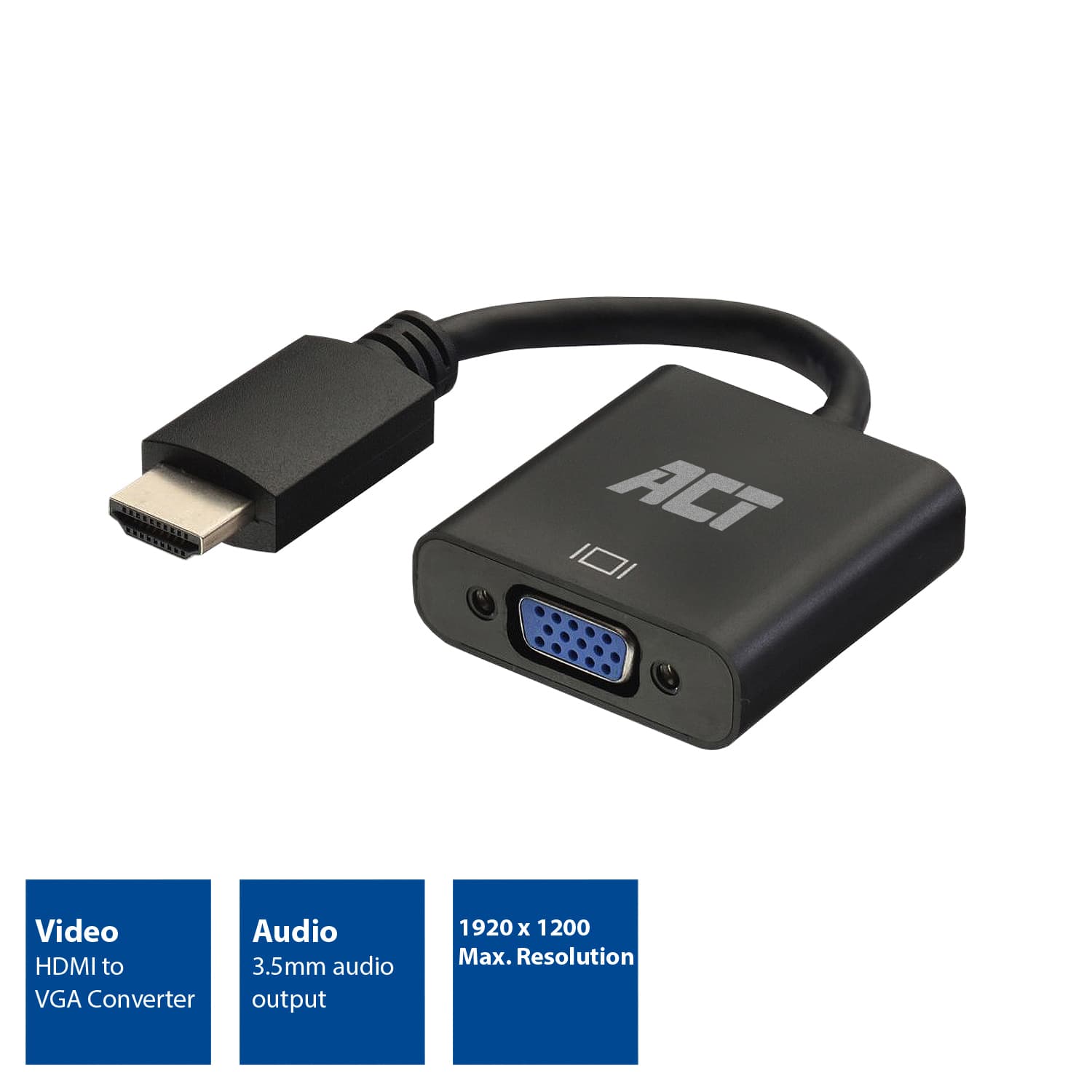 Adapter ACT HDMI naar VGA met audio 0.15 meter 3