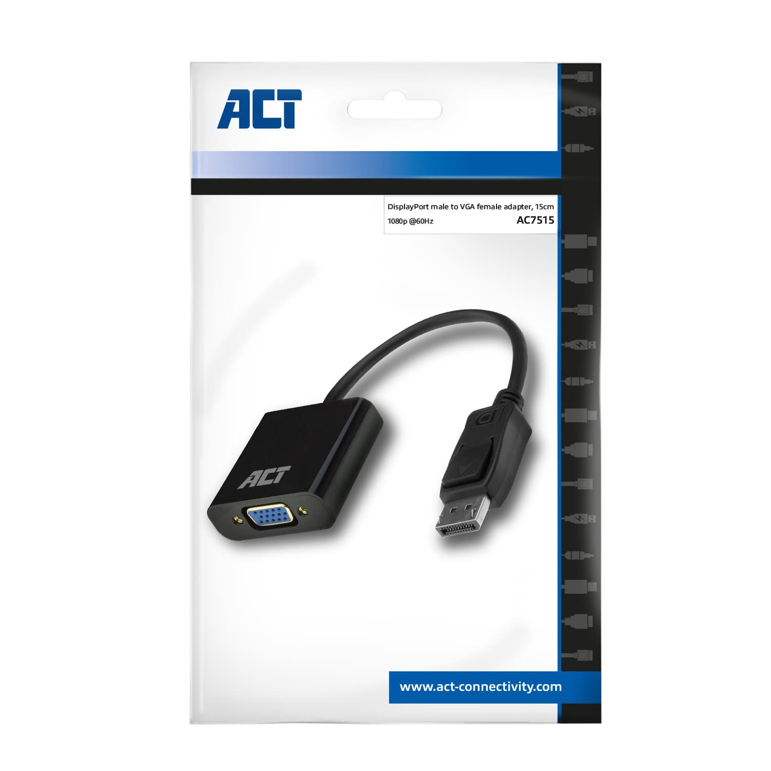 Adapter ACT DisplayPort naar VGA 0.15 meter 2