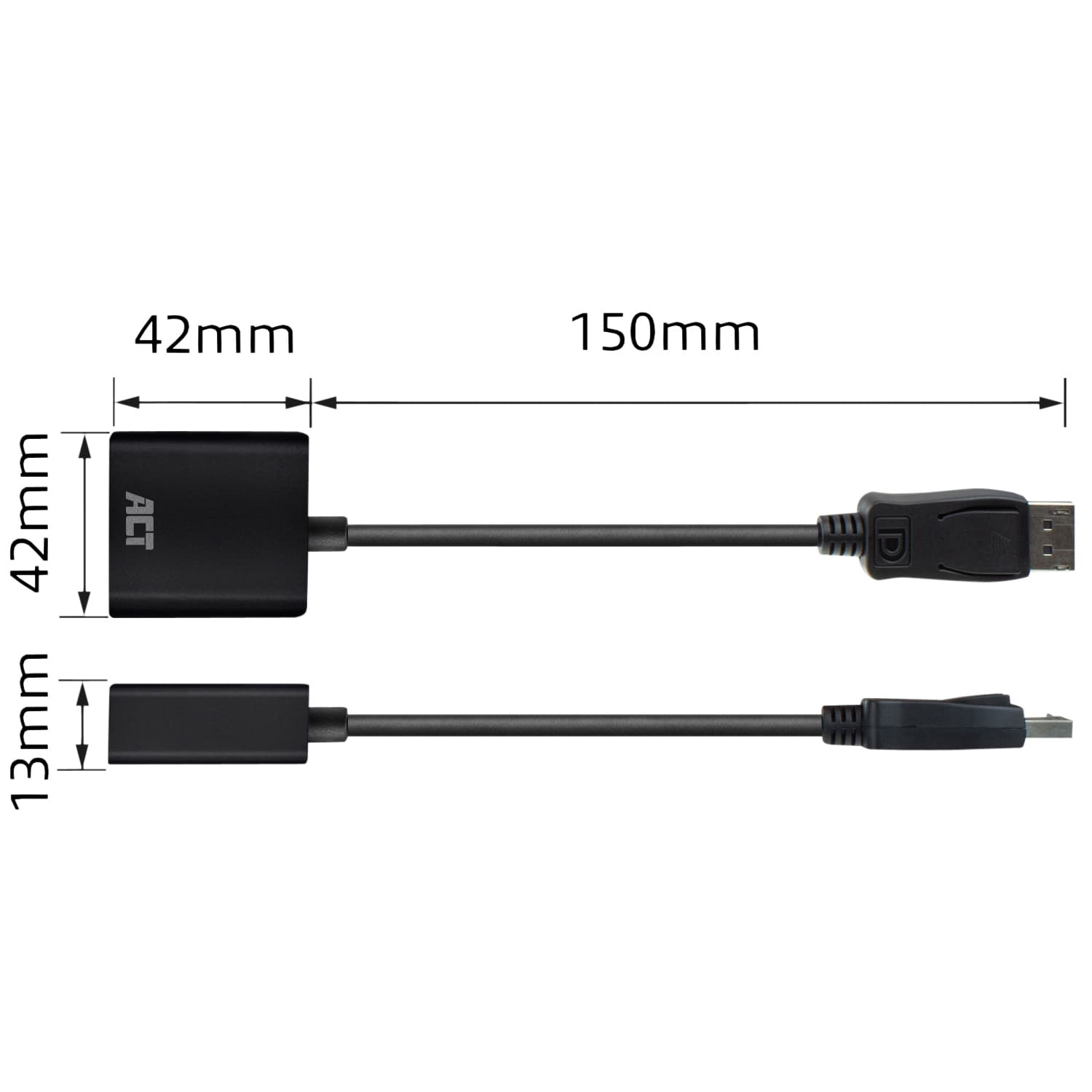 Adapter ACT DisplayPort naar VGA 0.15 meter 4