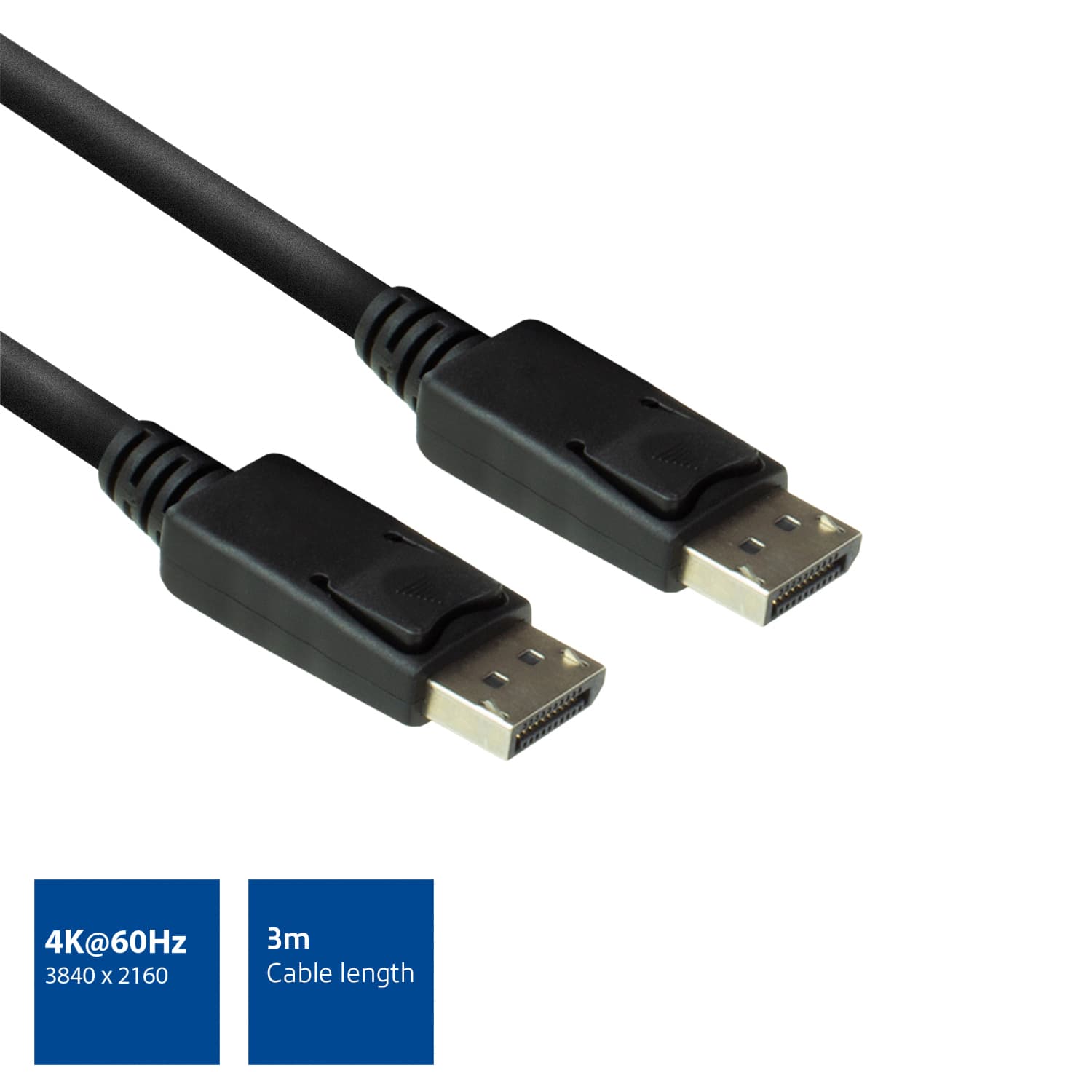 Kabel ACT DisplayPort 3 meter zwart 3