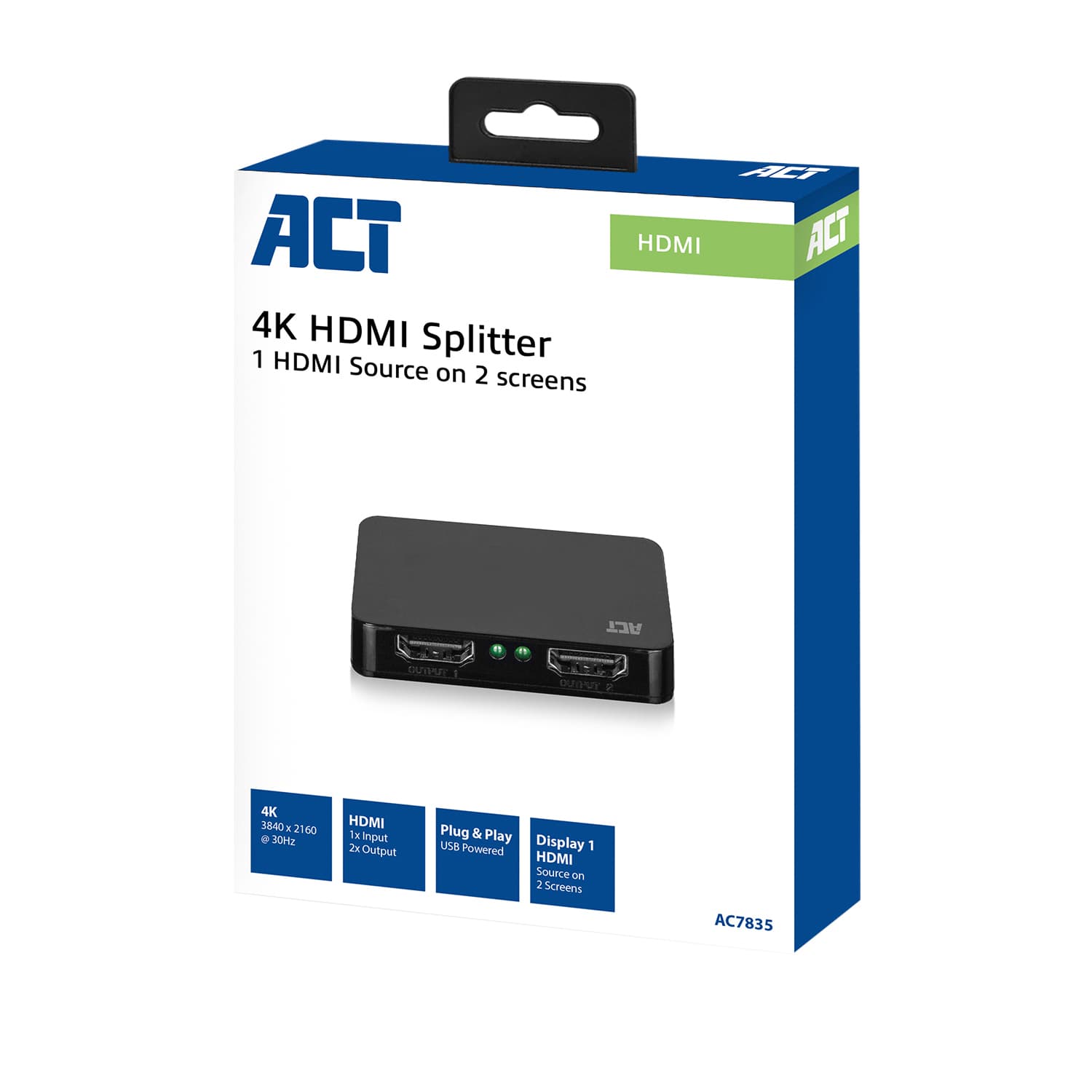 Splitter ACT 4K HDMI 1.4 2 poorts 2