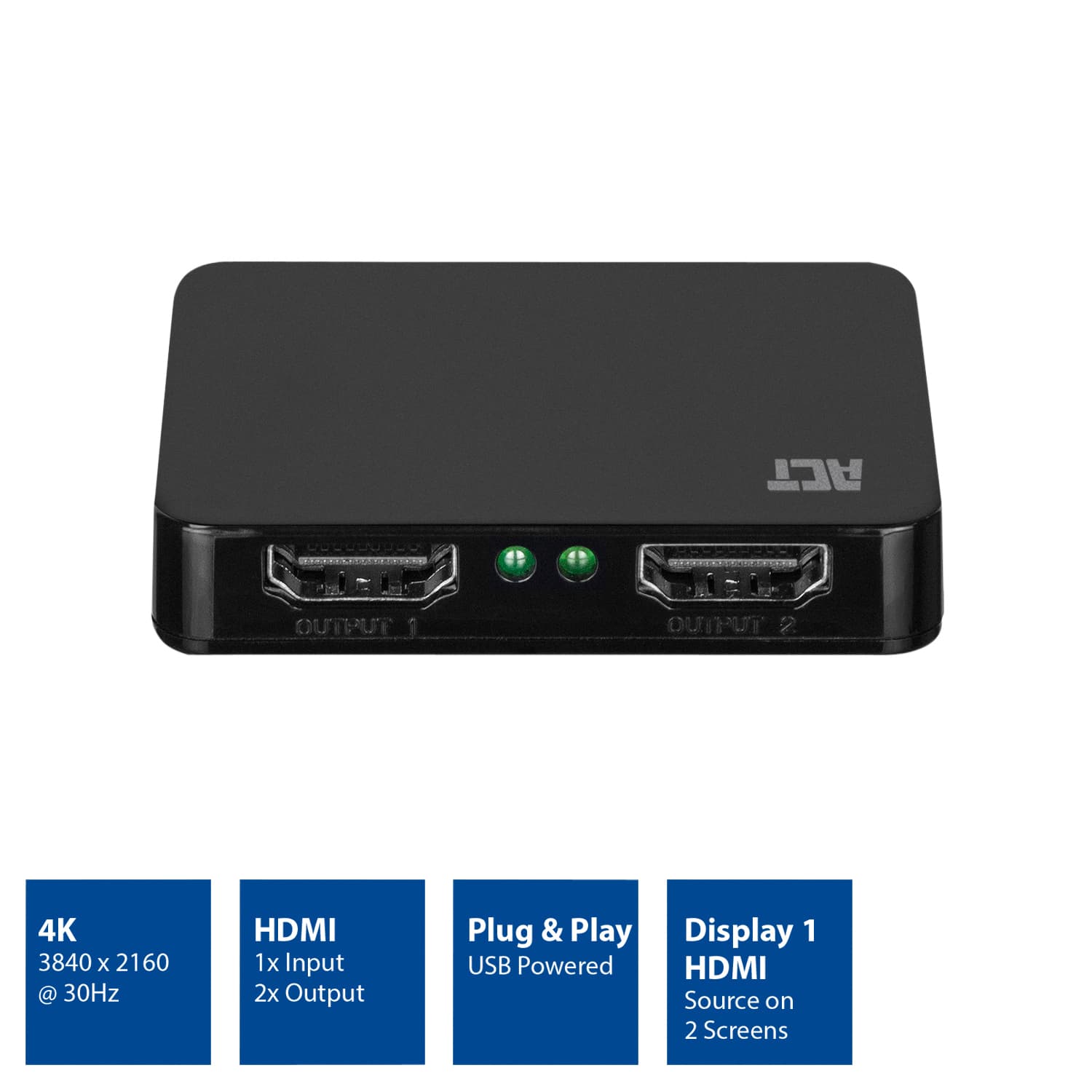 Splitter ACT 4K HDMI 1.4 2 poorts 3