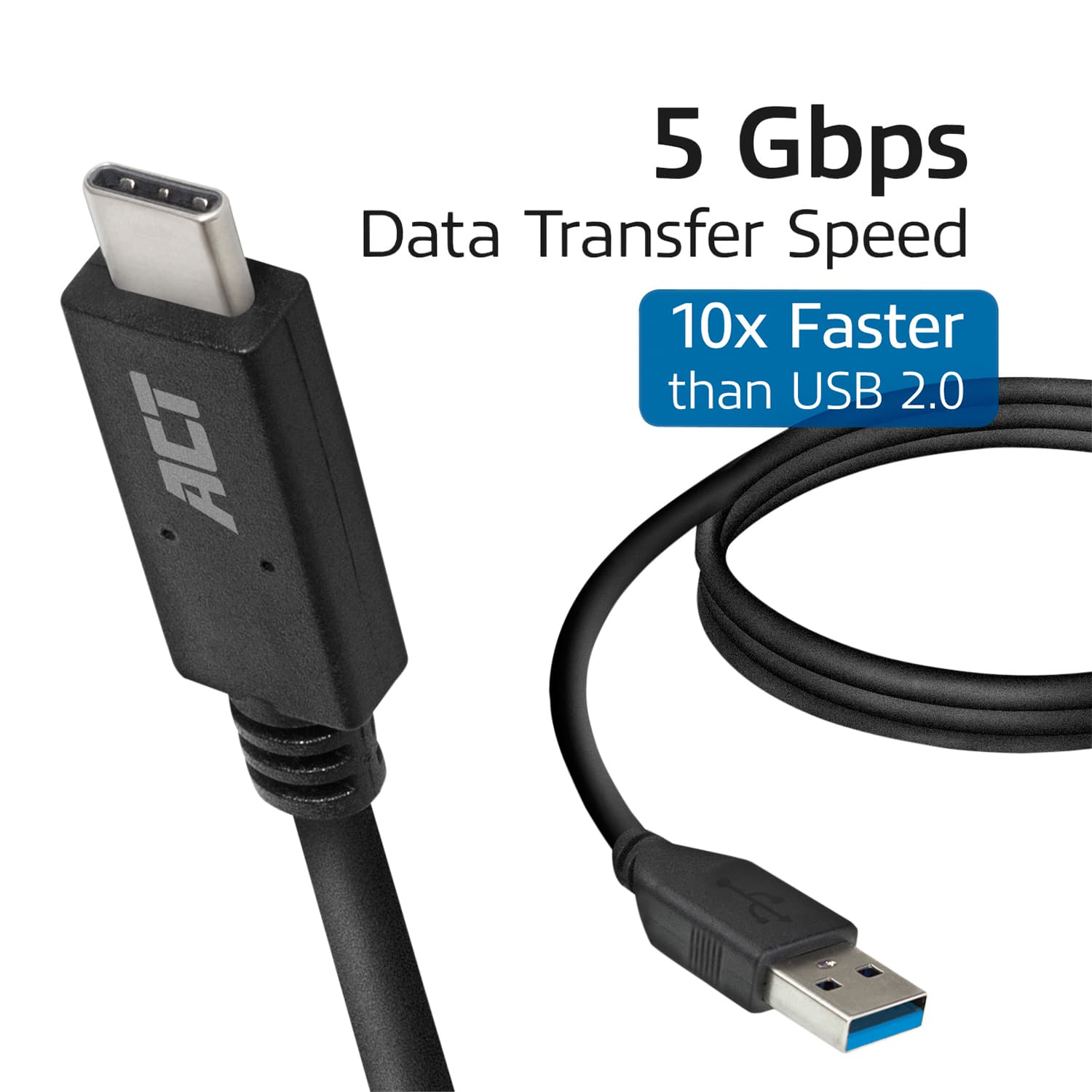 Kabel ACT USB A 3.2 naar USB-C 1 meter 4