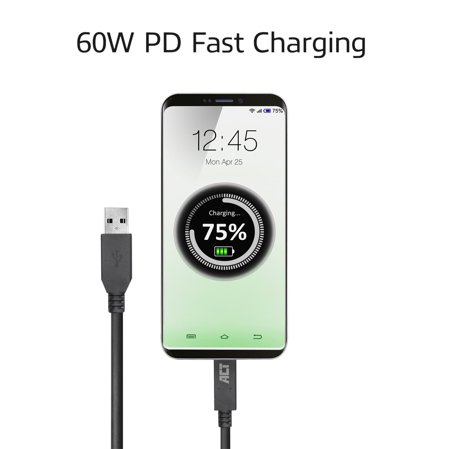 Kabel ACT USB A 3.2 naar USB-C 1 meter 6